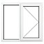 GoodHome Clear Double glazed White uPVC Right-handed Window, (H)1190mm (W)1190mm
