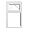 GoodHome Clear Double glazed White uPVC Top hung Window, (H)1040mm (W)610mm