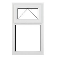 GoodHome Clear Double glazed White uPVC Top hung Window, (H)820mm (W)610mm