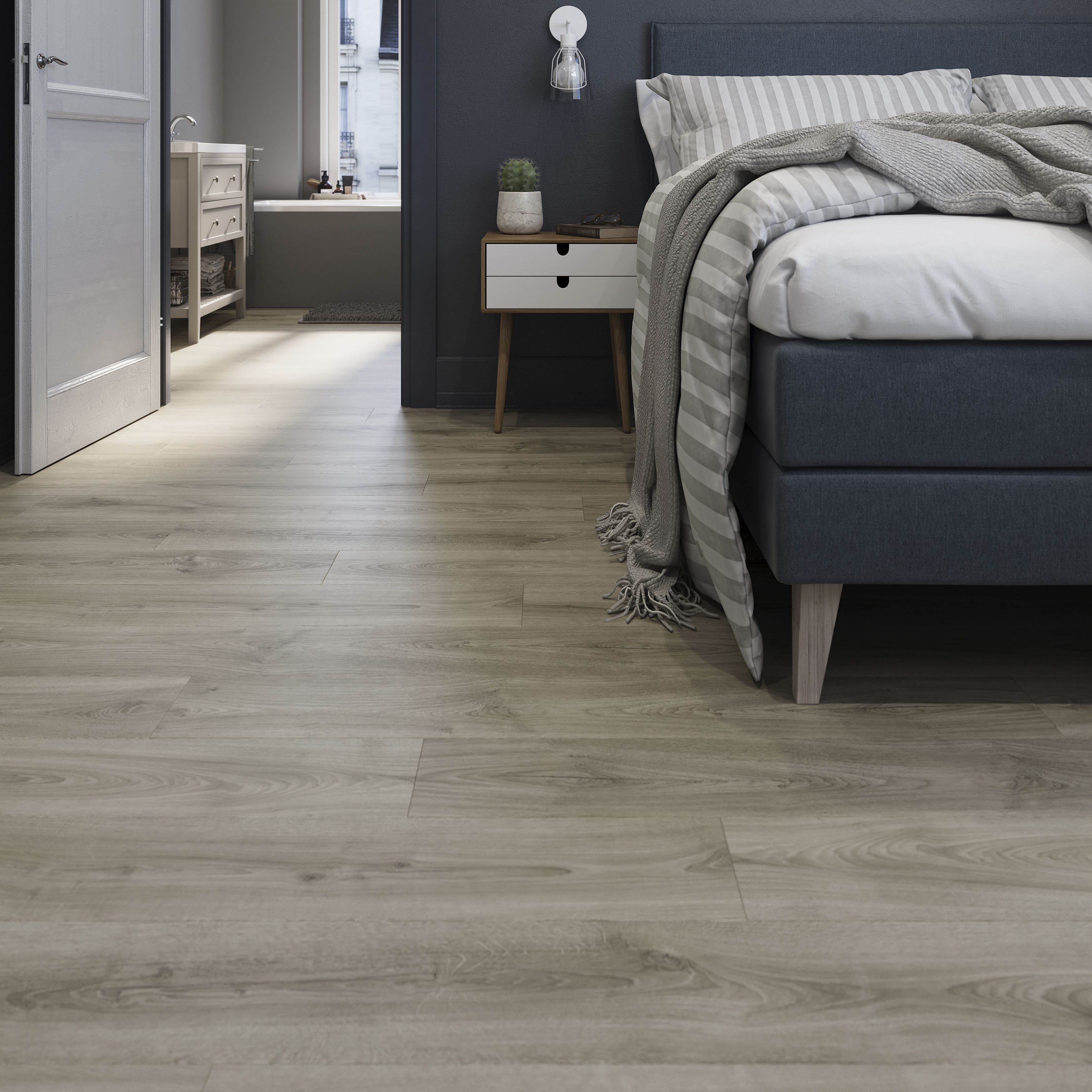 GoodHome Cleobury Grey Oak effect Laminate Flooring, 1.69m²