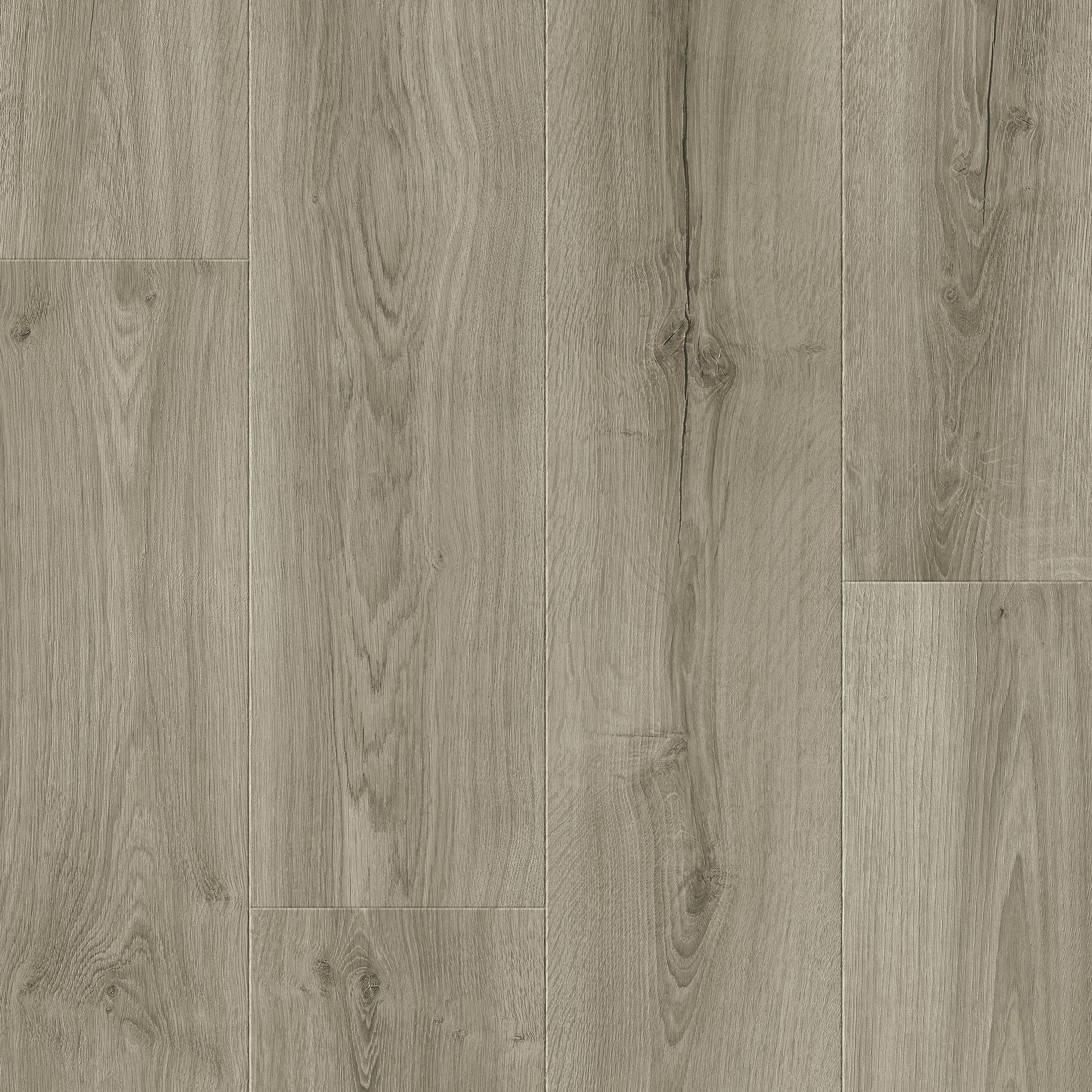 GoodHome Cleobury Grey Structured Oak effect Laminate flooring Sample