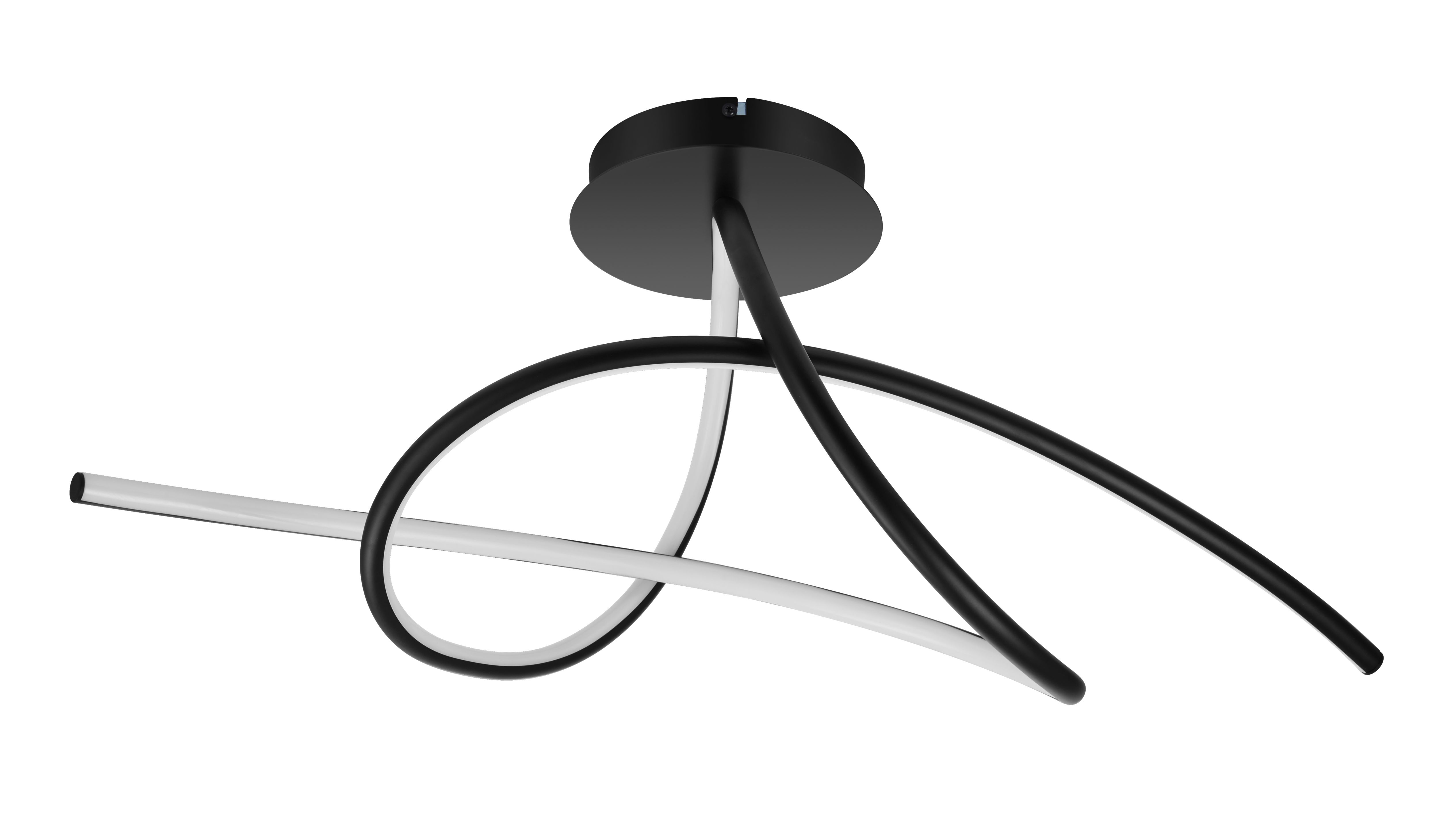 GoodHome Cleve Matt Metal & plastic Black LED Ceiling light
