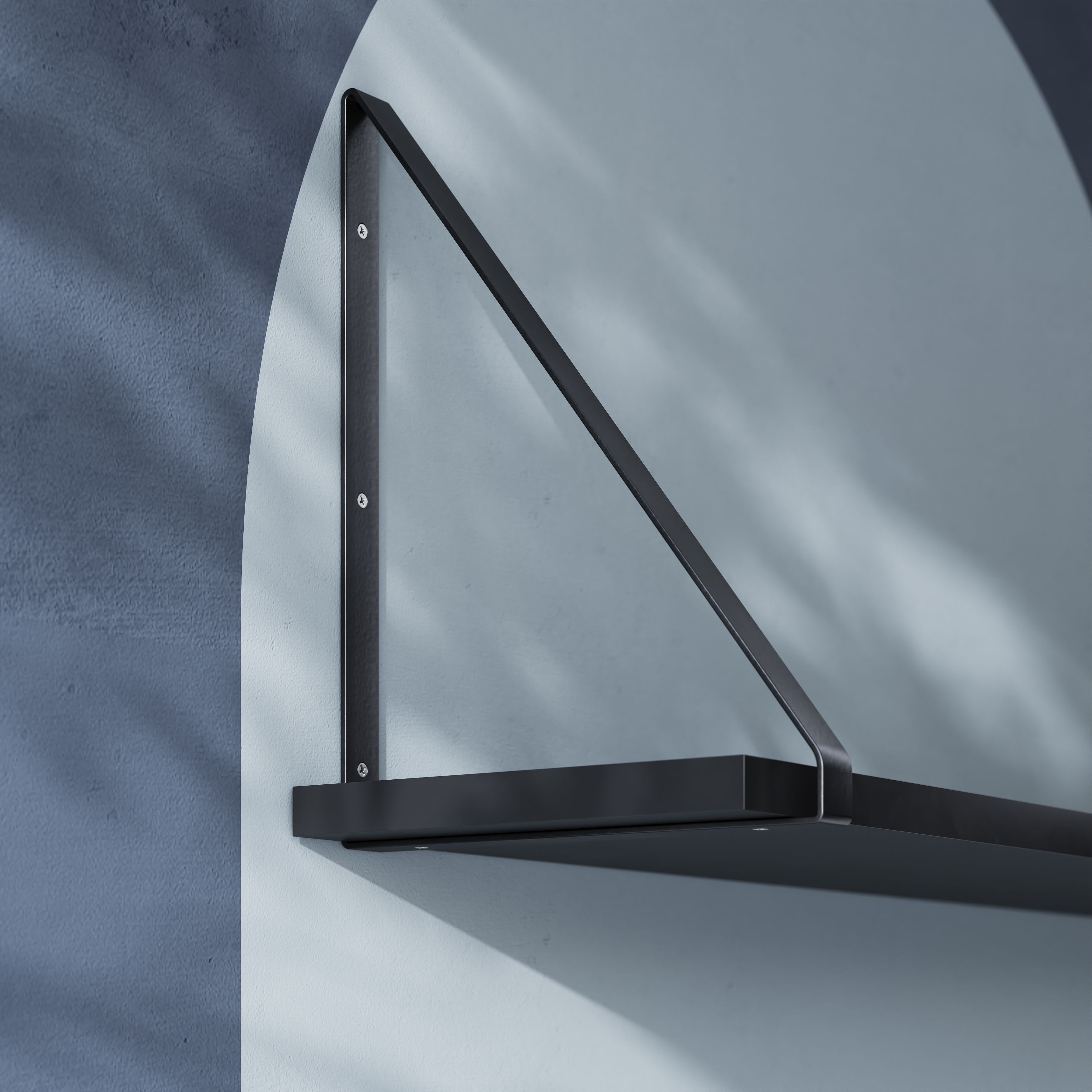 GoodHome Clever Black Steel Shelving bracket (H)280mm (D)200mm