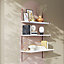 GoodHome Clever Copper effect Steel Shelving bracket (H)280mm (D)200mm