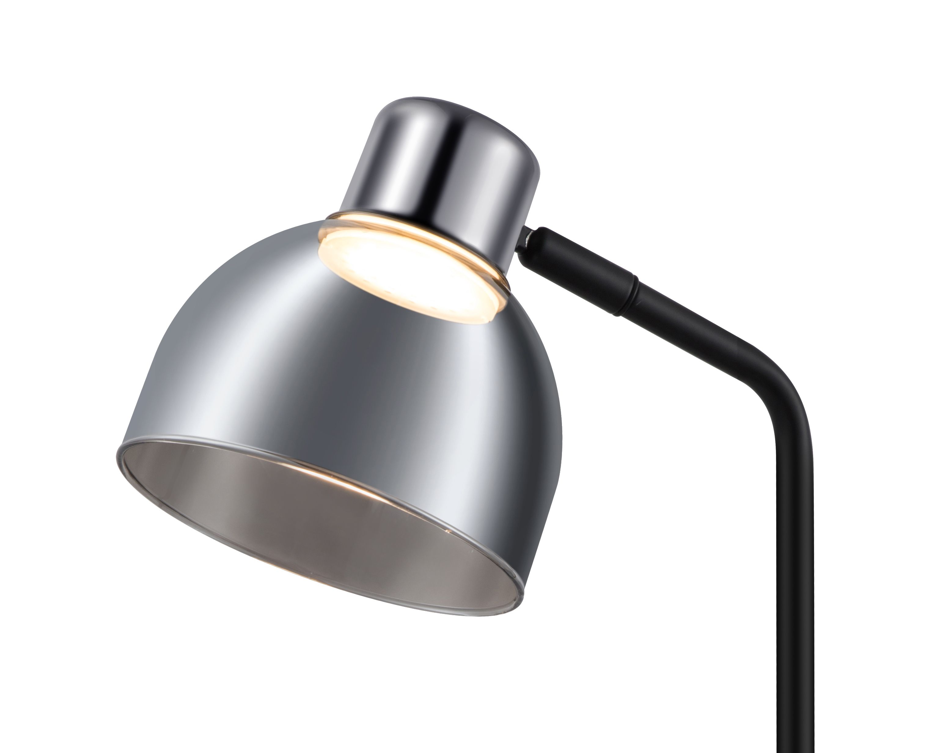 GoodHome Clitheroe Matt Black Integrated LED Straight Table lamp