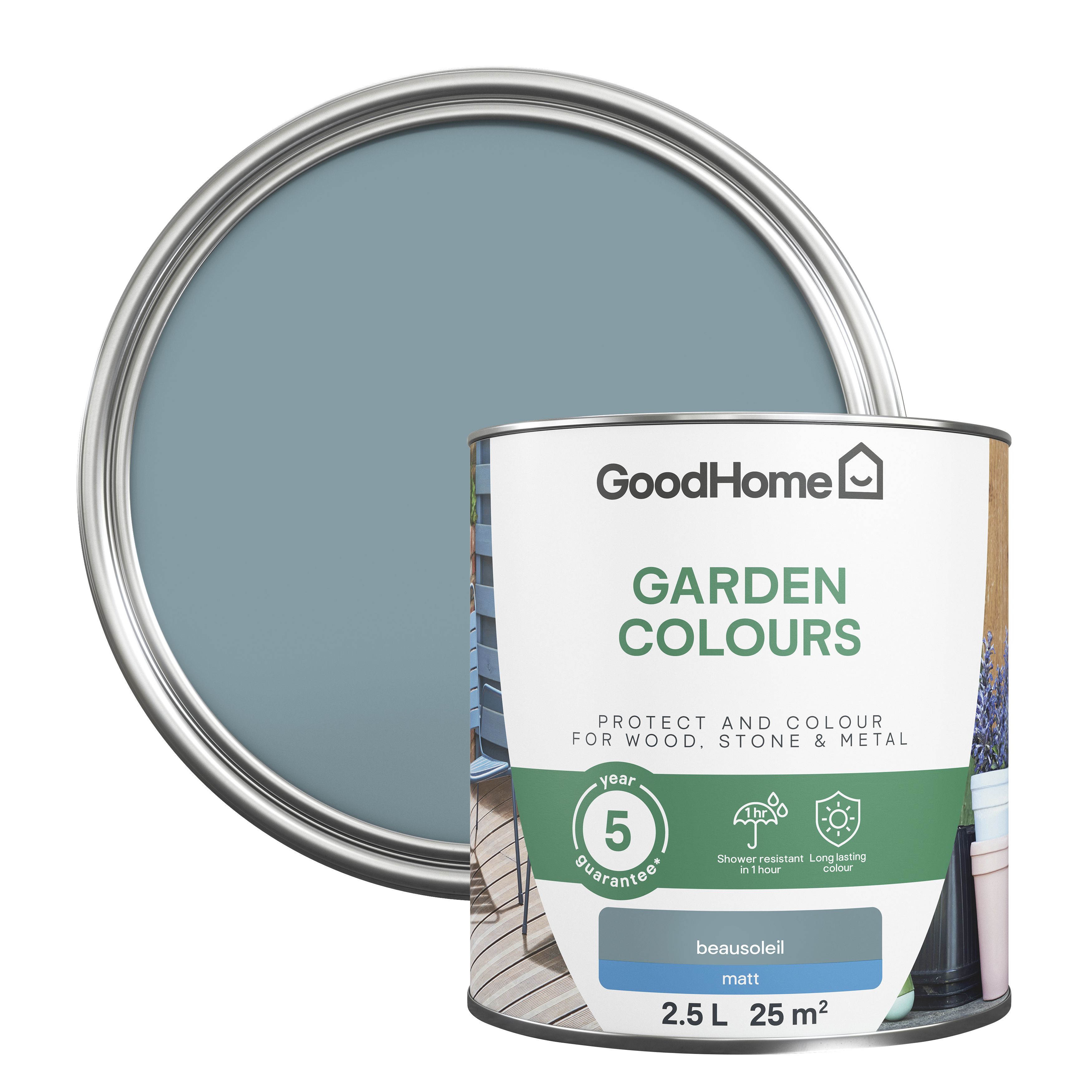 GoodHome Colour It Beausoleil Matt Multi-surface paint, 2.5L