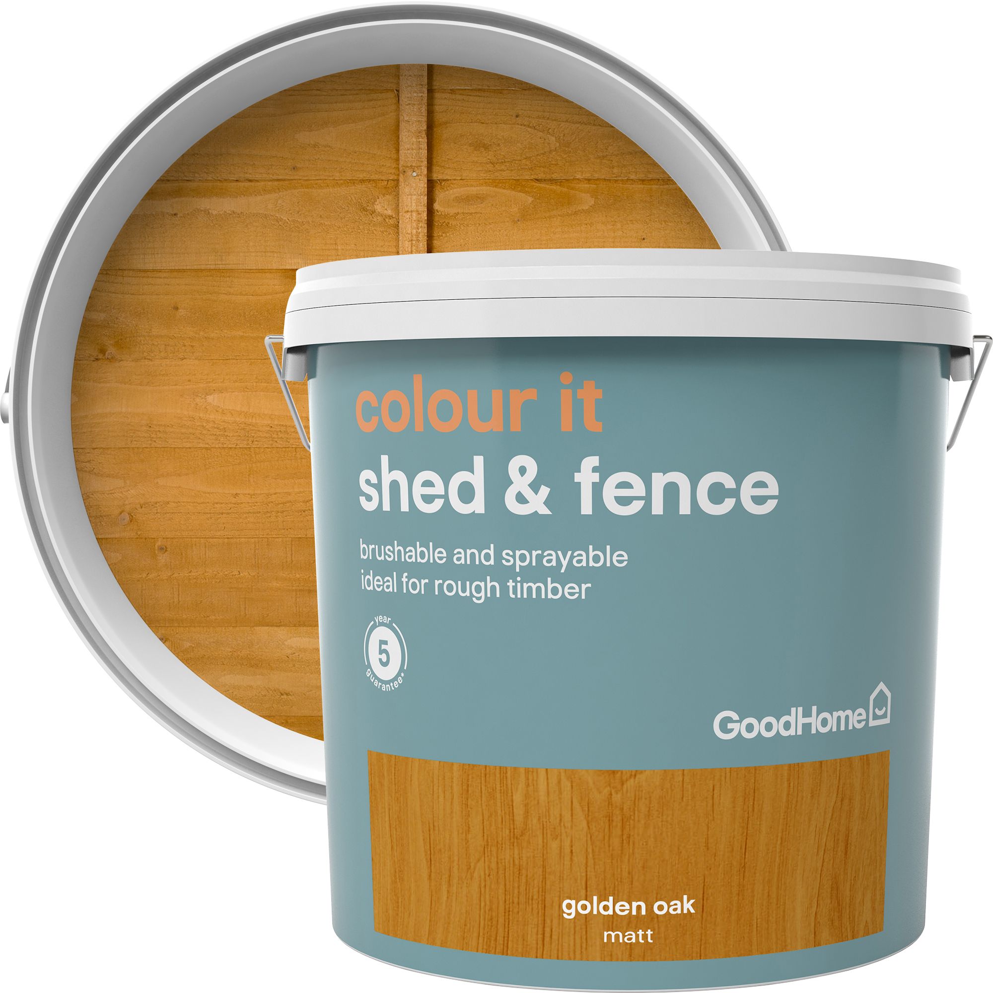 GoodHome Colour it Golden oak Matt Fence & shed Stain, 9L