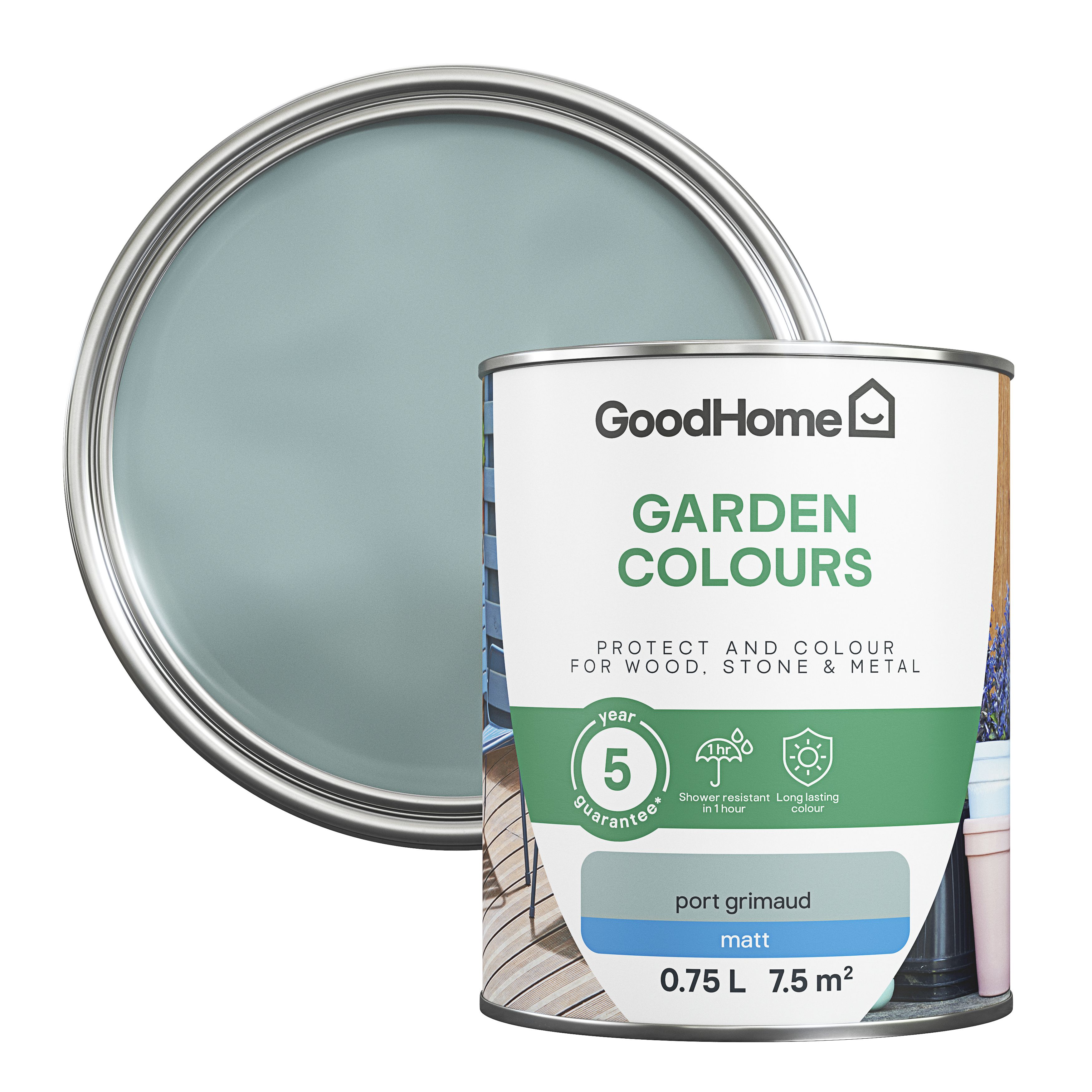 GoodHome Colour It Port Grimaud Matt Multi-surface paint, 750ml