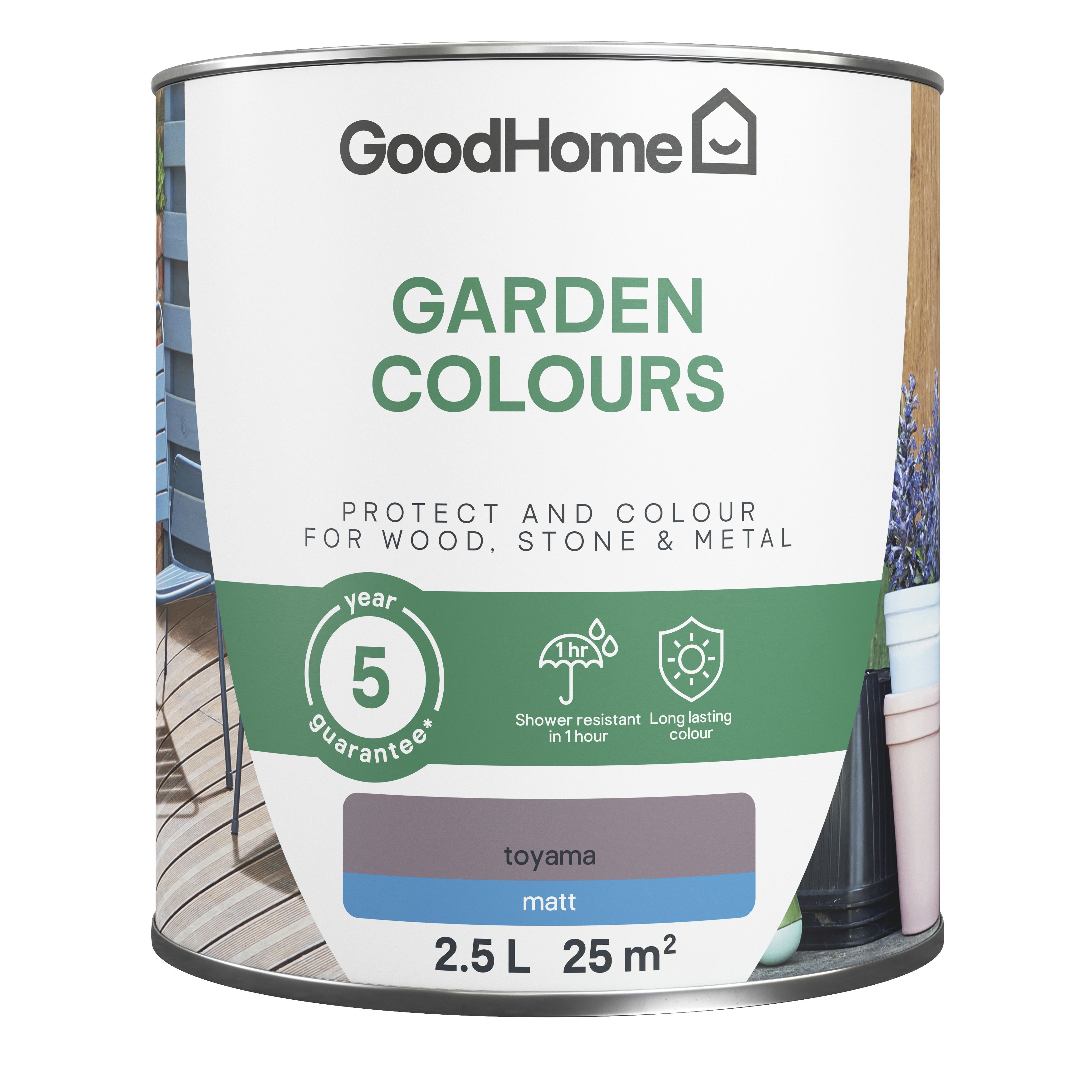 GoodHome Colour It Toyama Matt Multi-surface paint, 2.5L