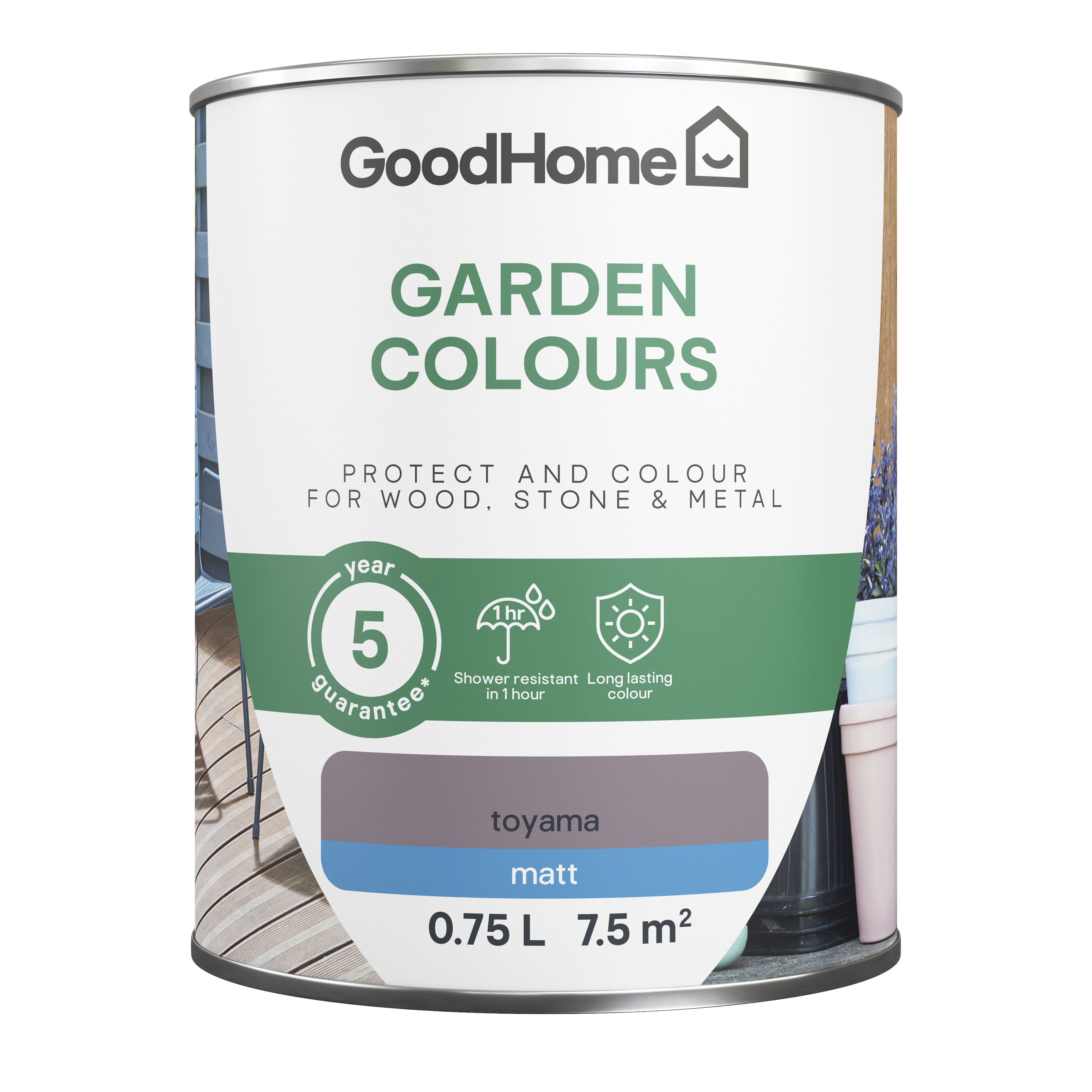GoodHome Colour It Toyama Matt Multi-surface paint, 750ml