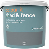 GoodHome Colour it Tulsa Matt Fence & shed Stain, 5L