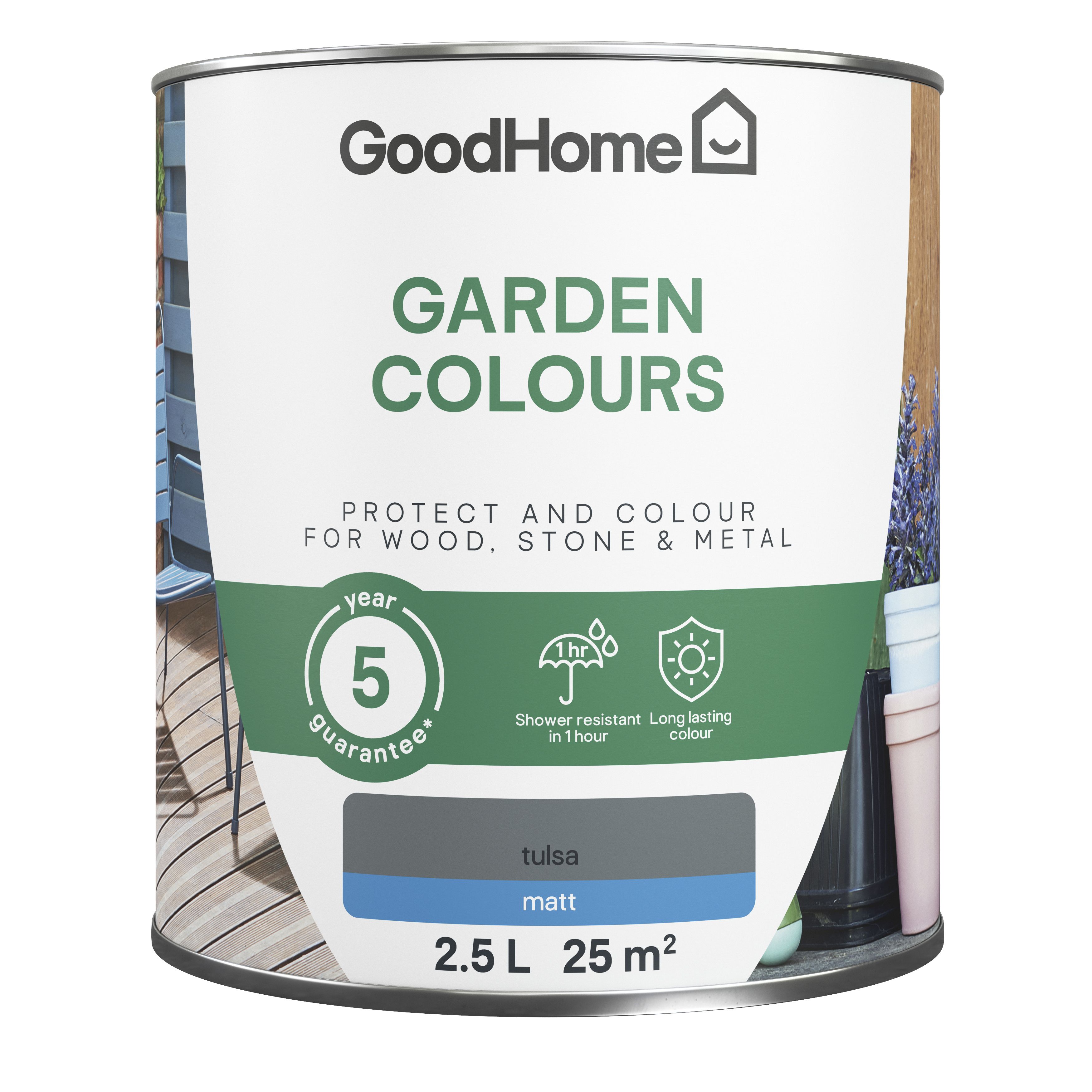 GoodHome Colour it Tulsa Matt Multi-surface paint, 2.5L