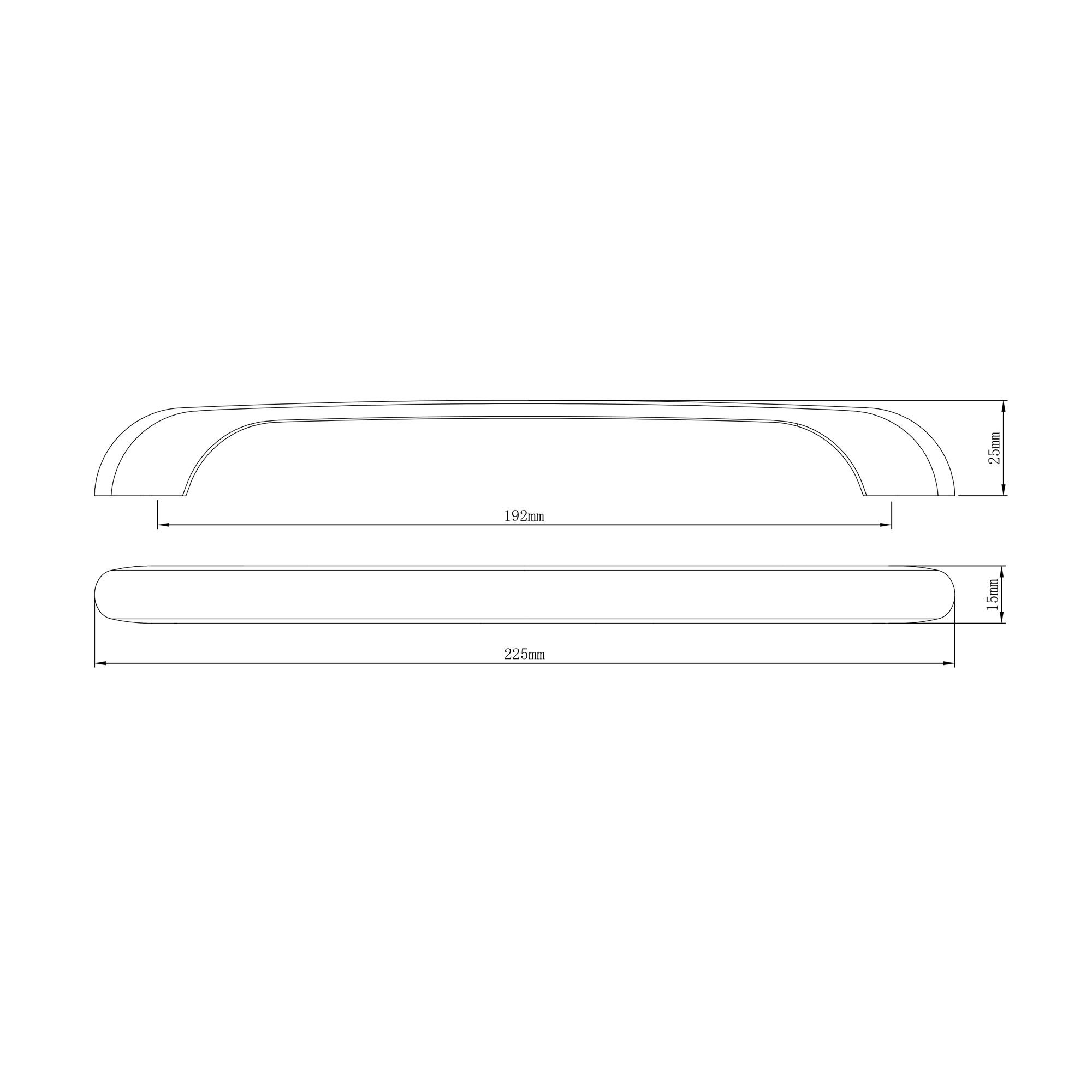 GoodHome Condio Chrome effect Kitchen cabinets Handle (L)22.5cm