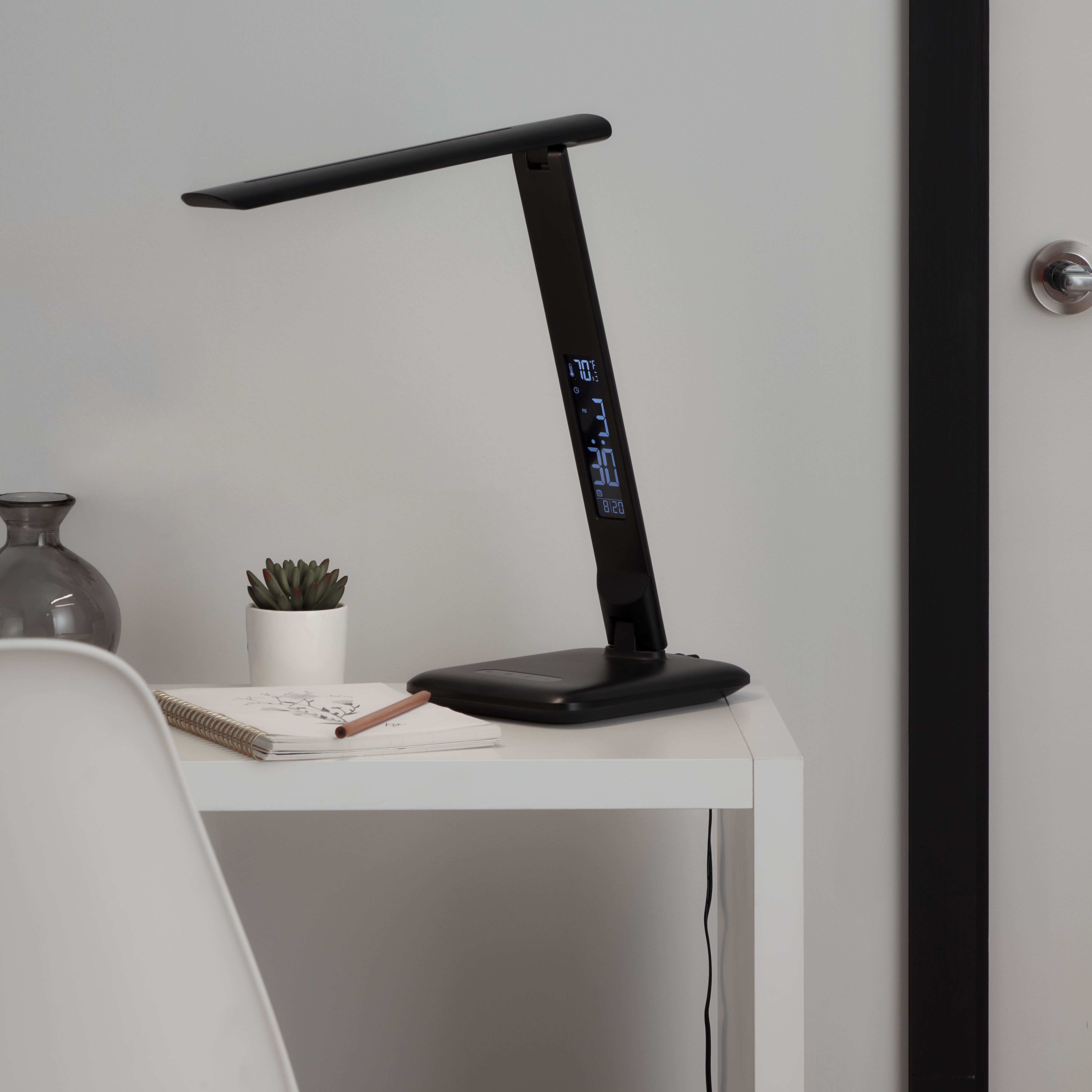 GoodHome Conjola Matt Black Desk lamp