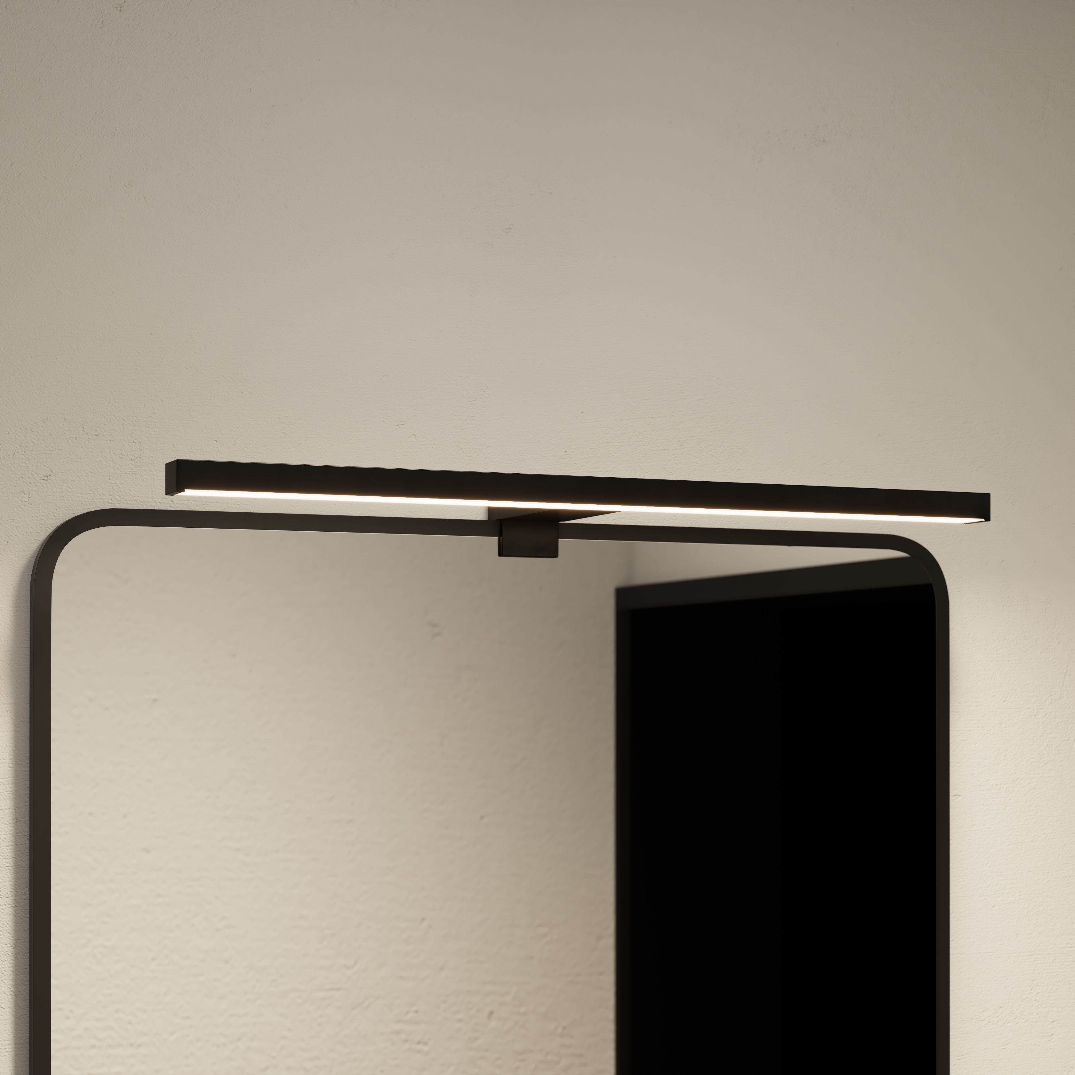 GoodHome Craven Black Wired LED Bathroom wall light