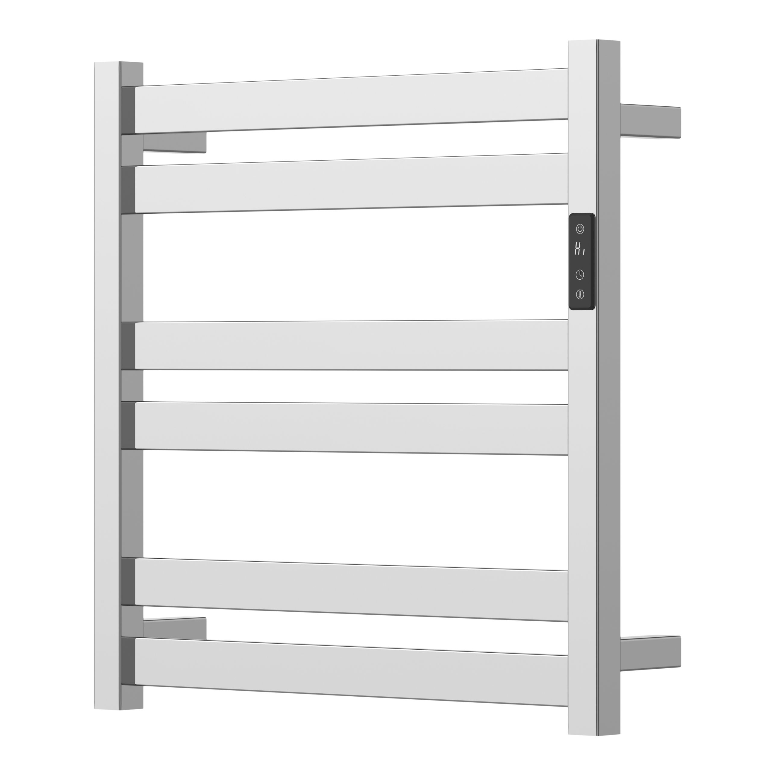 GoodHome Cromer Mirror effect Electric Flat Towel warmer (W)520mm x (H)530mm