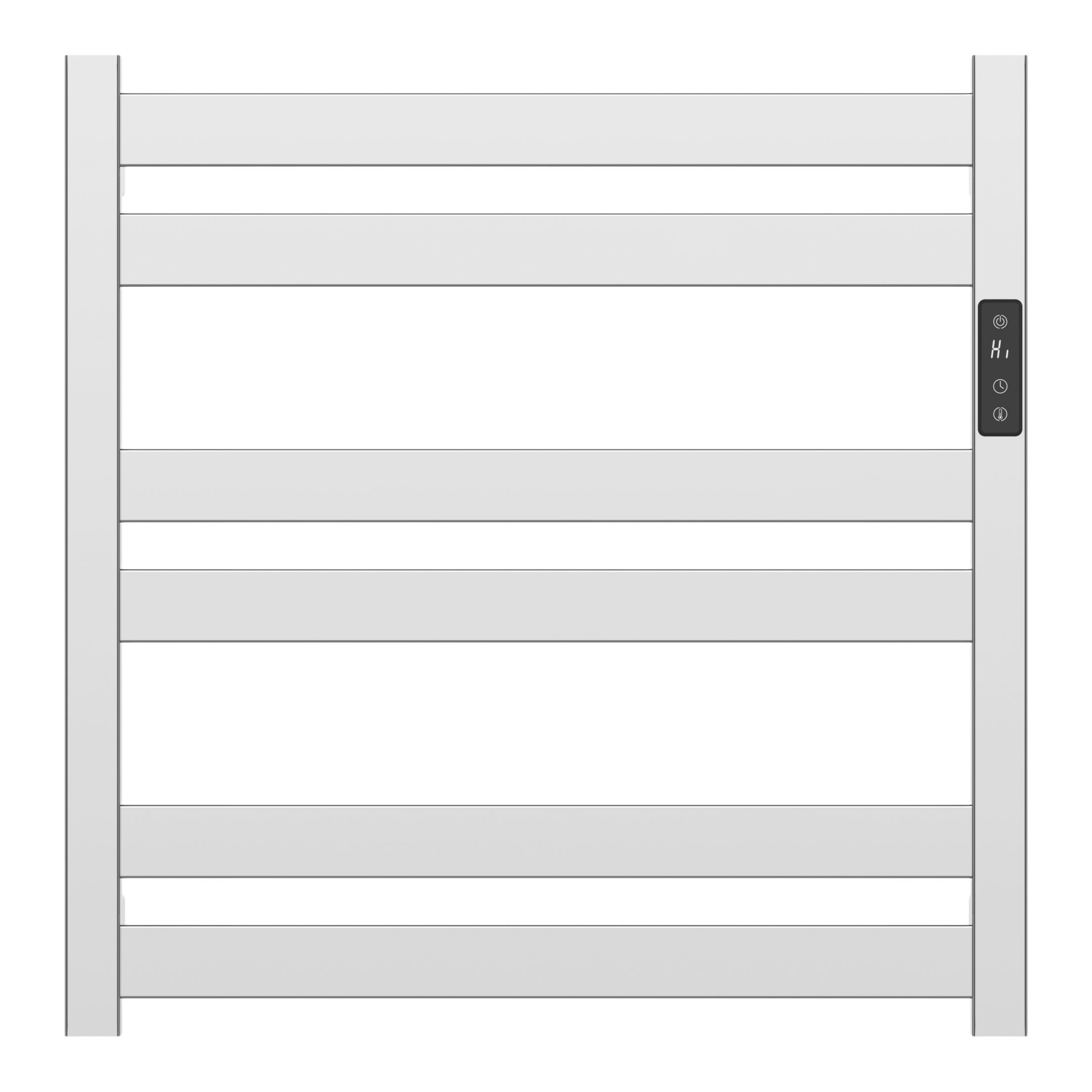 GoodHome Cromer Mirror effect Electric Flat Towel warmer (W)520mm x (H)530mm