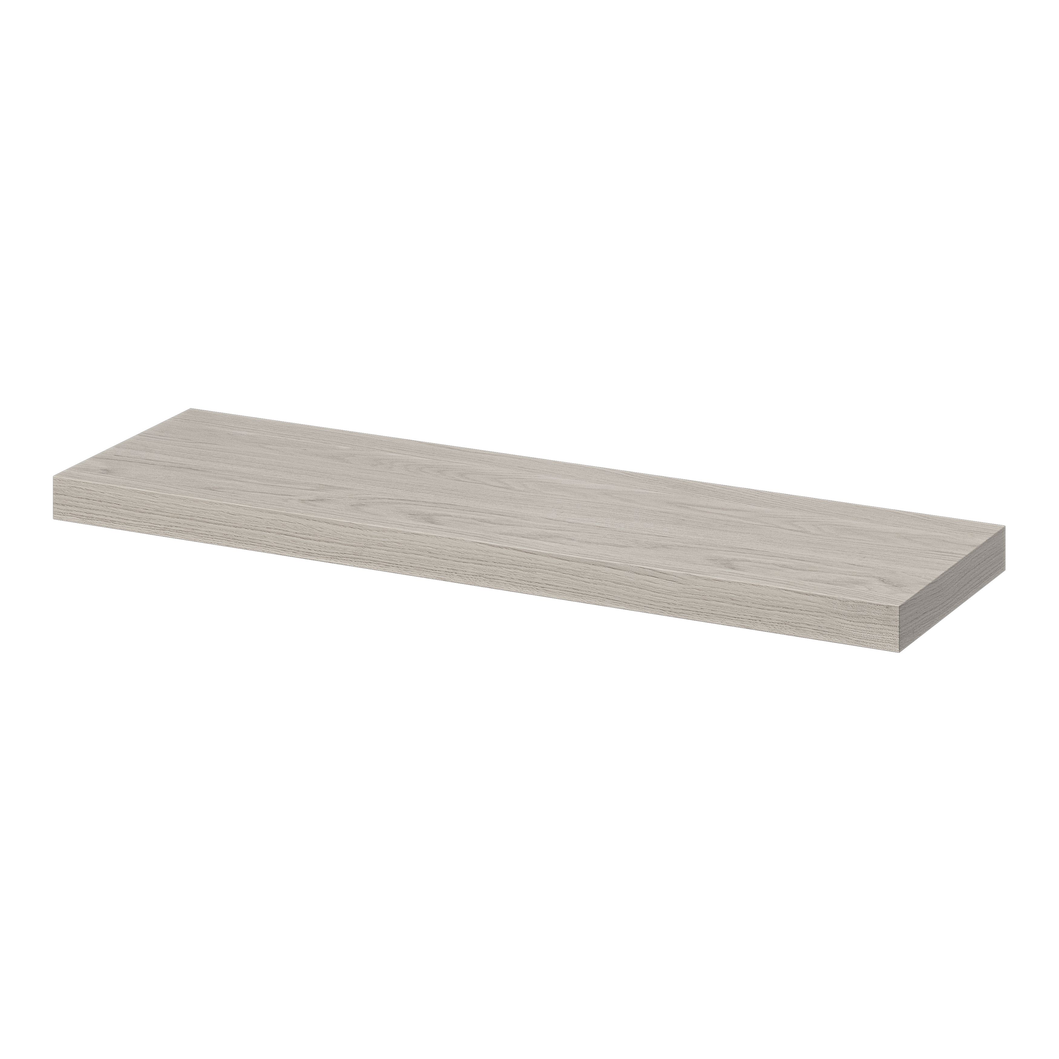 GoodHome Cusko Oak effect Rectangular Floating shelf (L)80cm x (D)23.5cm