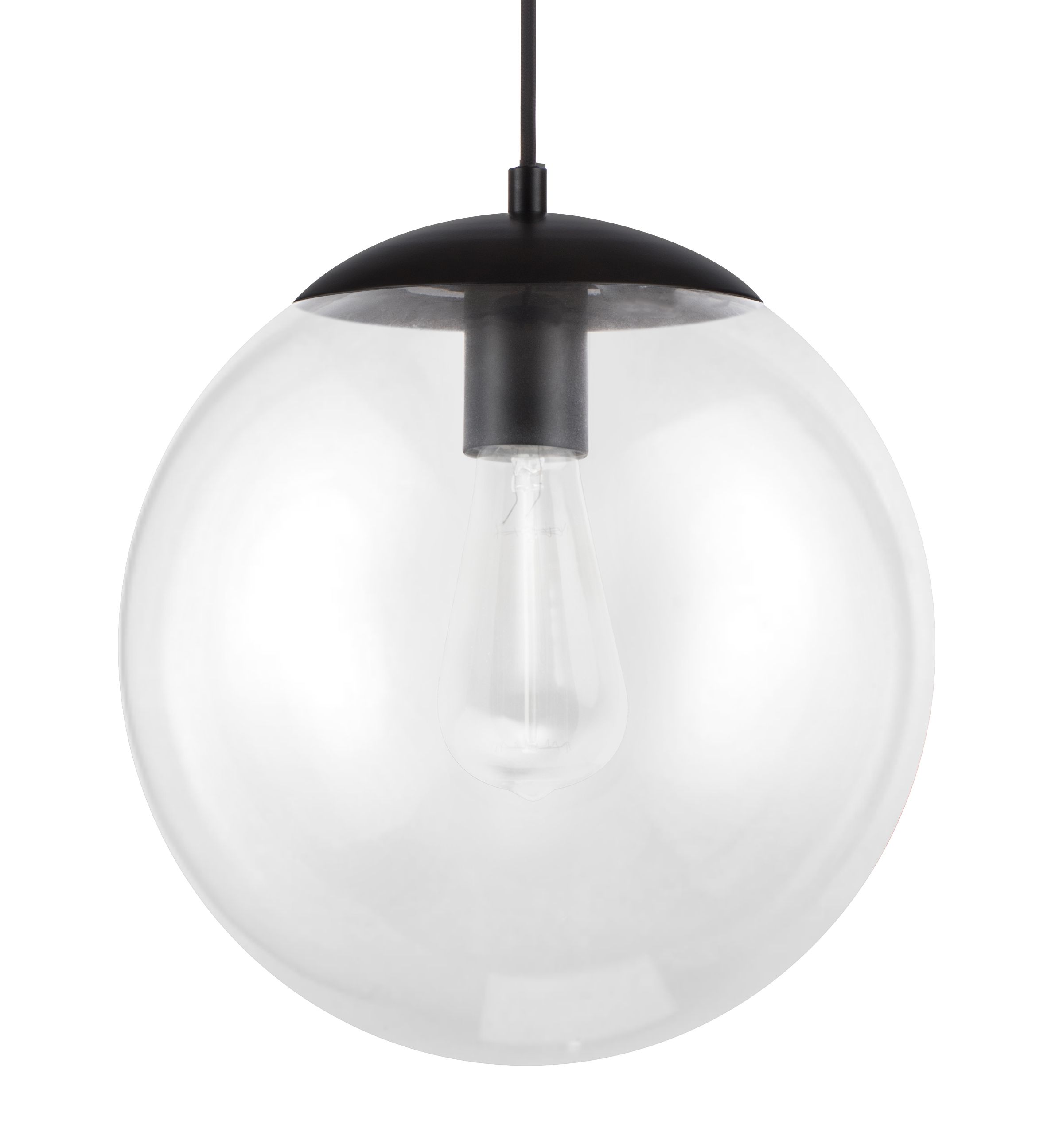GoodHome Dacite Ball Matt Black Pendant ceiling light, (Dia)280mm