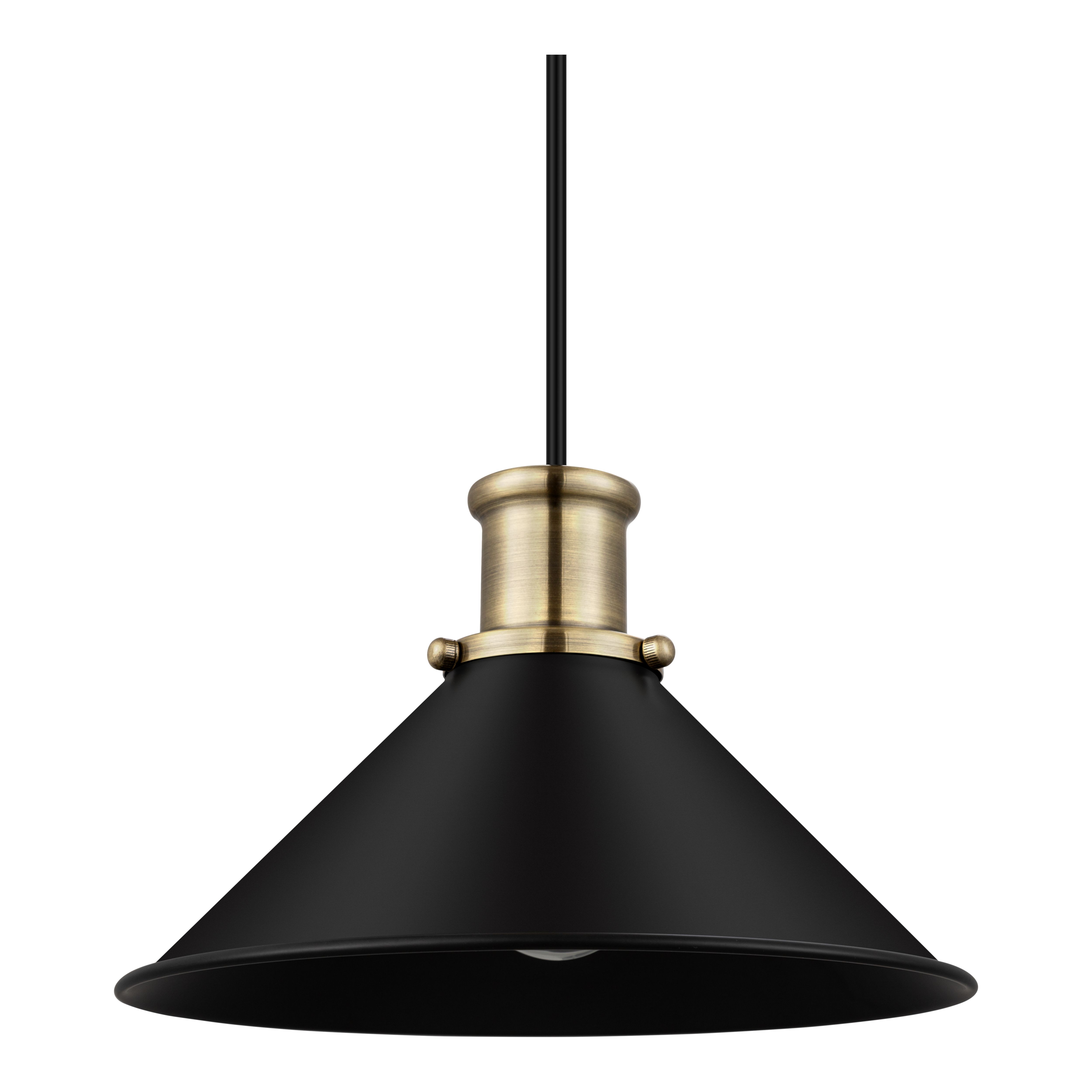 GoodHome Danvers Black Coolie Cone Lamp shade (D)26cm