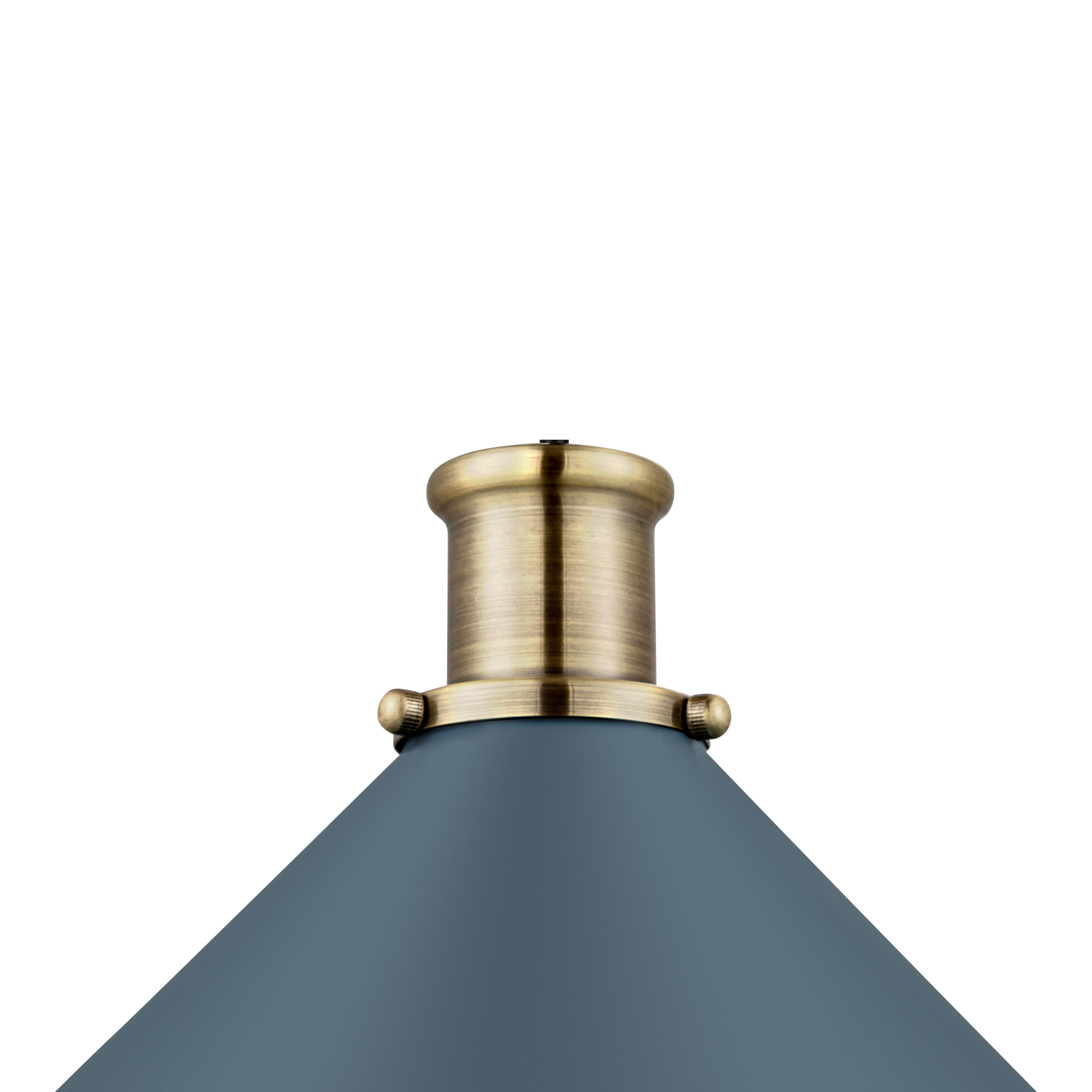 GoodHome Danvers Blue Coolie Cone Lamp shade (D)26cm