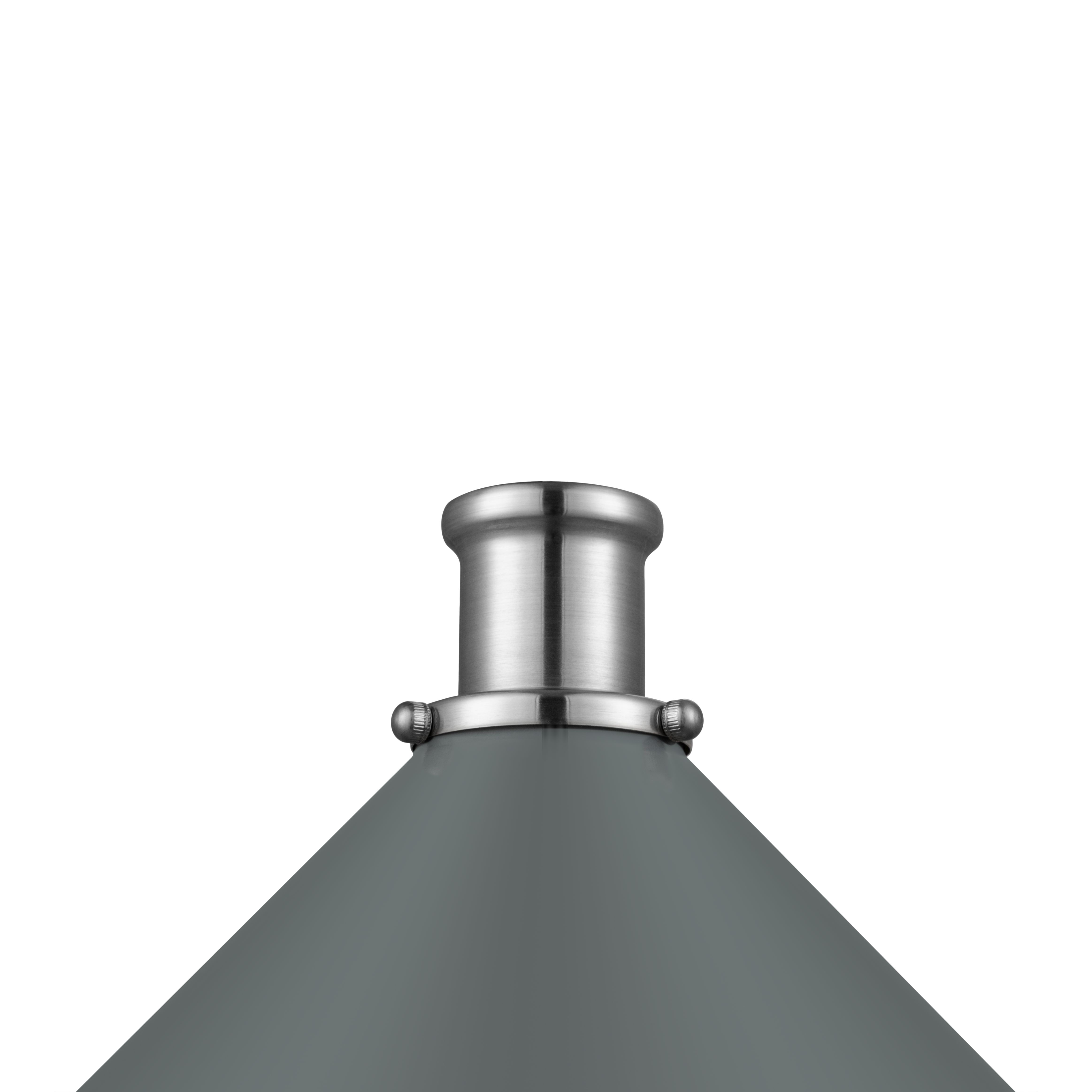 GoodHome Danvers Grey Coolie Cone Lamp shade (D)26cm