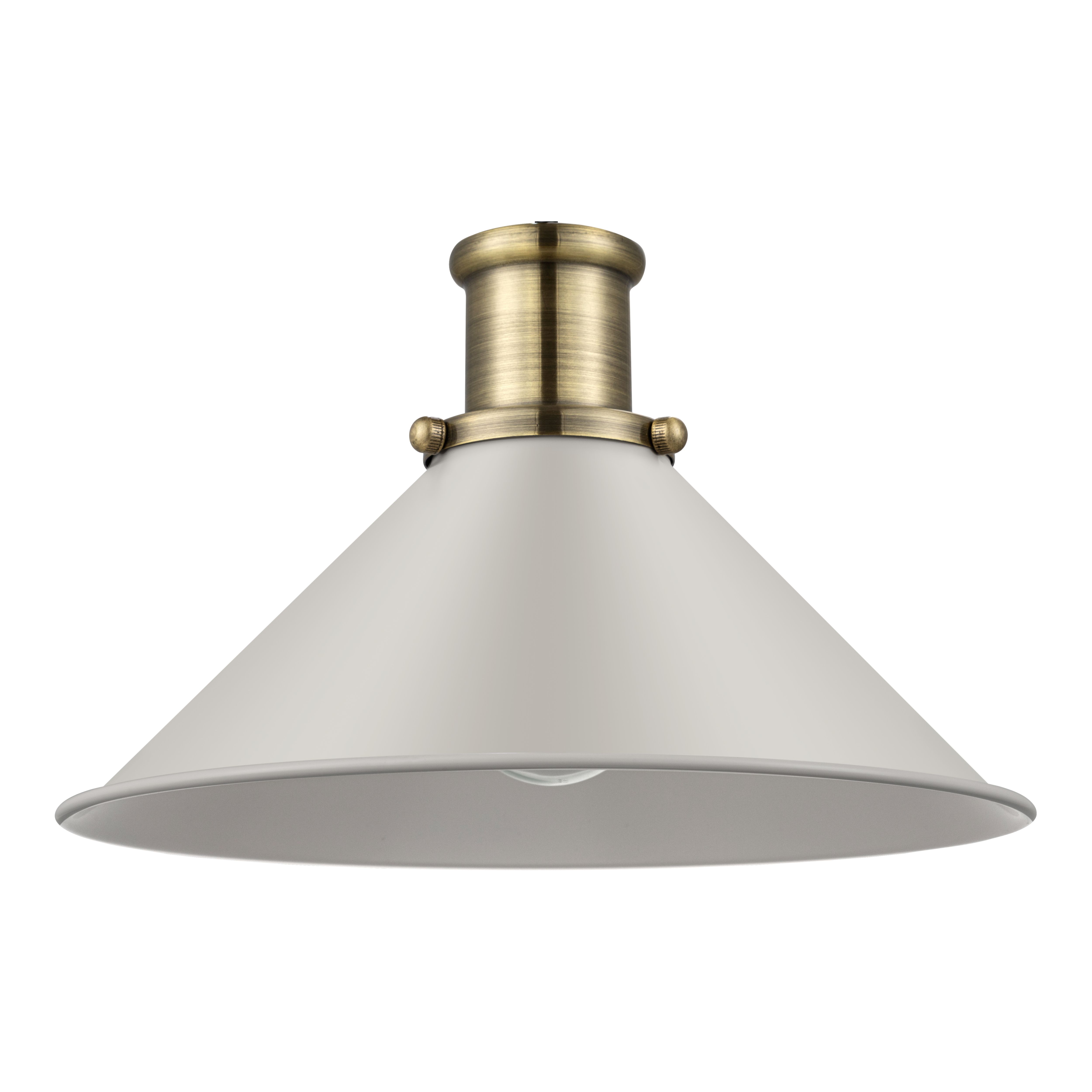 GoodHome Danvers Taupe Coolie Cone Lamp shade (D)26cm