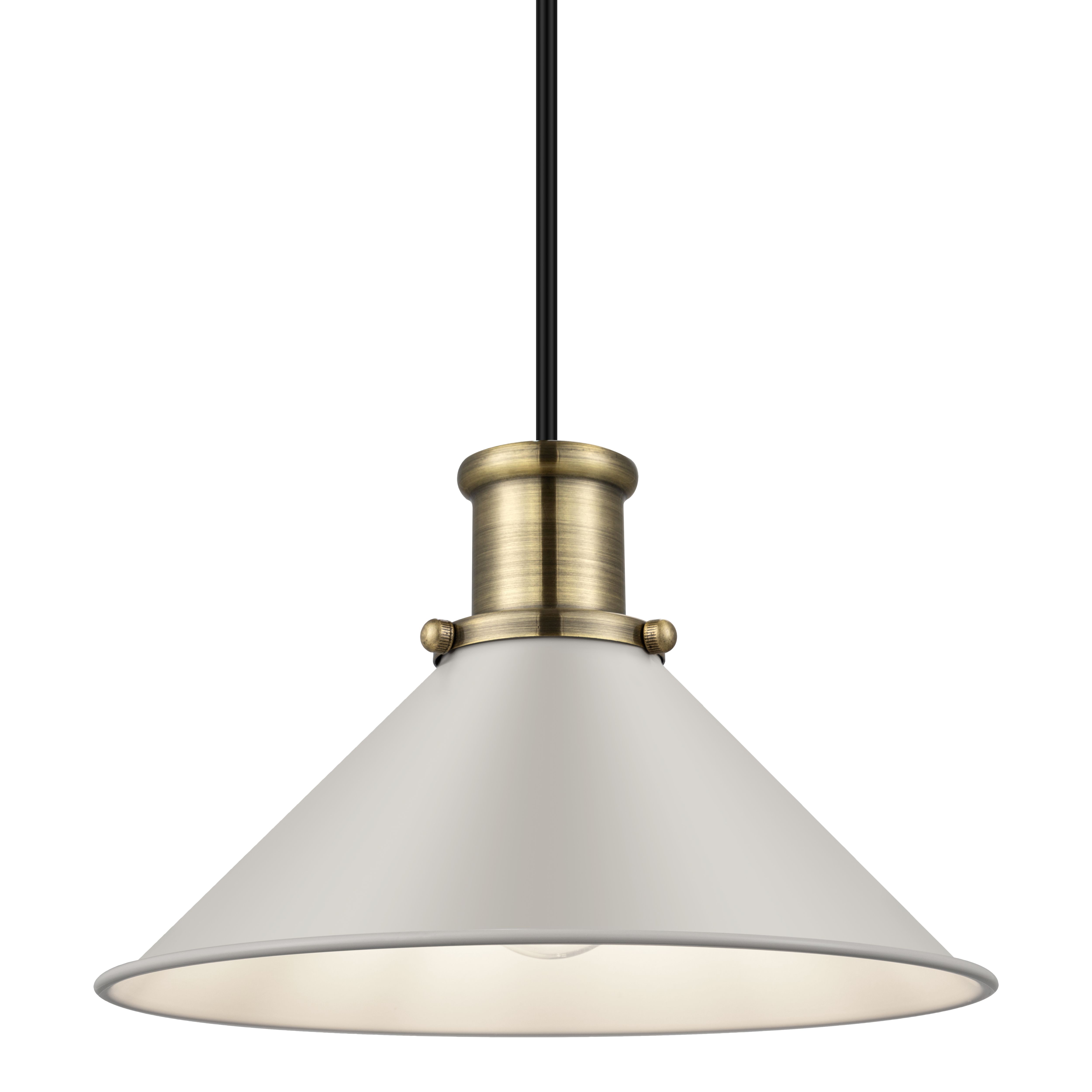 GoodHome Danvers Taupe Coolie Cone Lamp shade (D)26cm