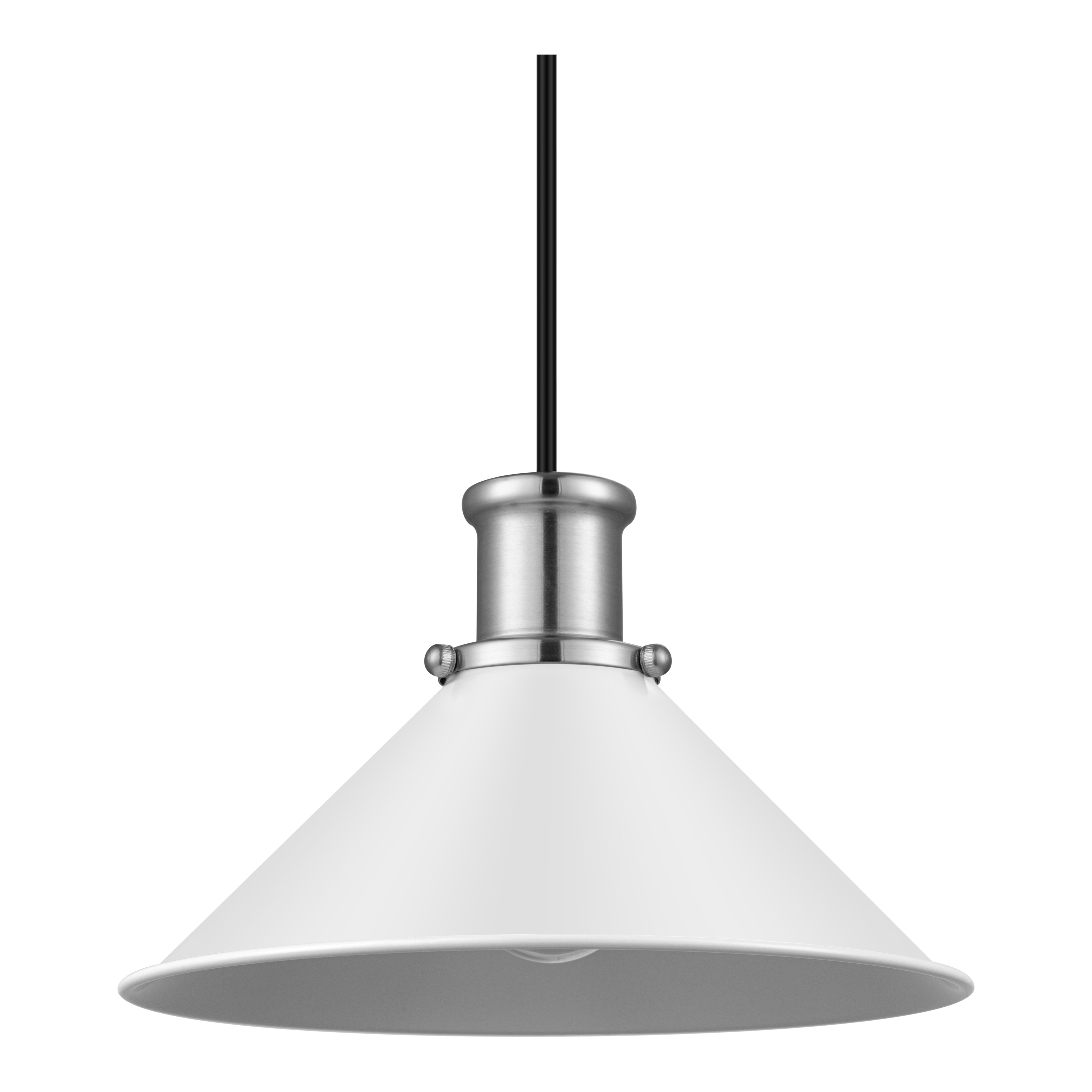 GoodHome Danvers White Coolie Cone Lamp shade (D)26cm