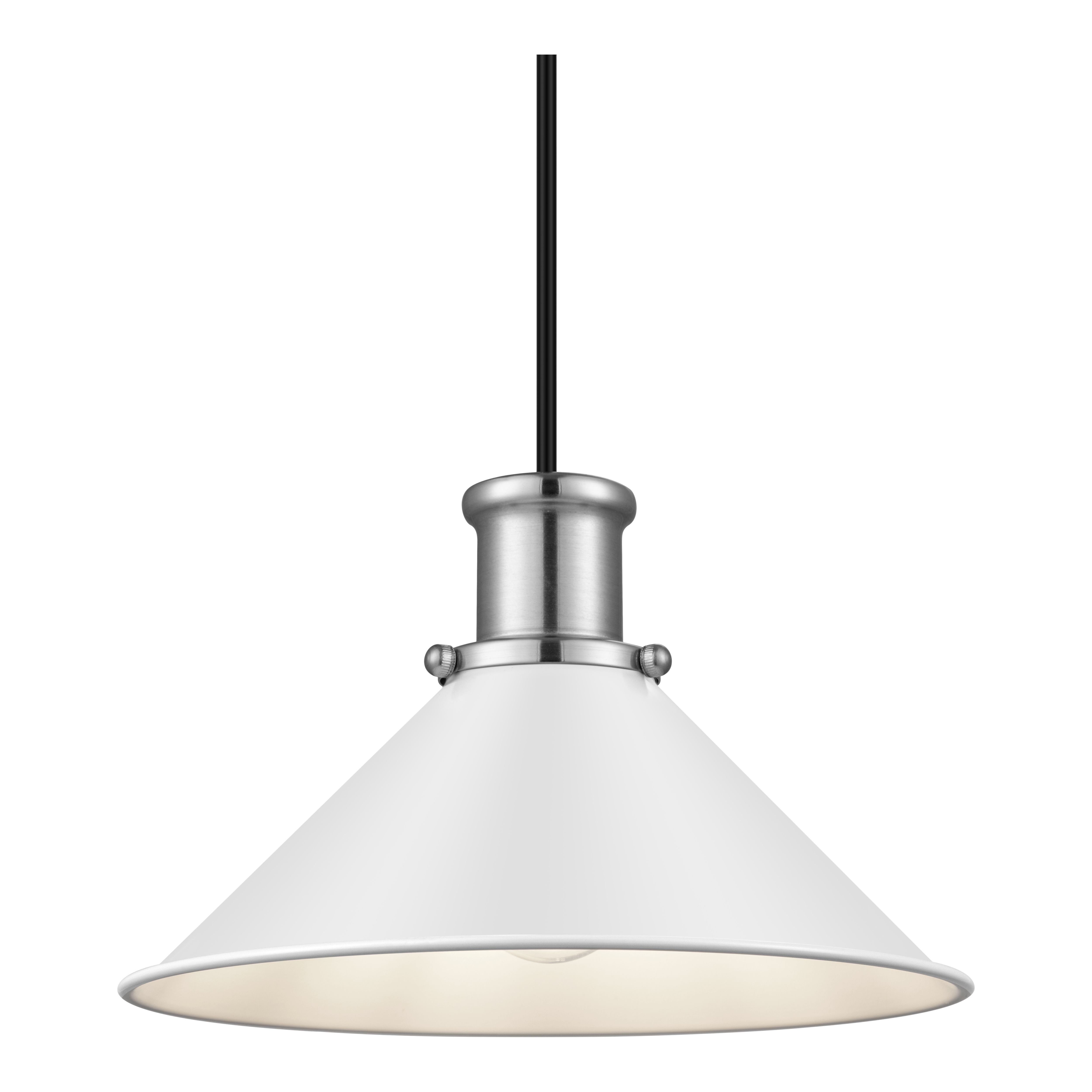 GoodHome Danvers White Coolie Cone Lamp shade (D)26cm