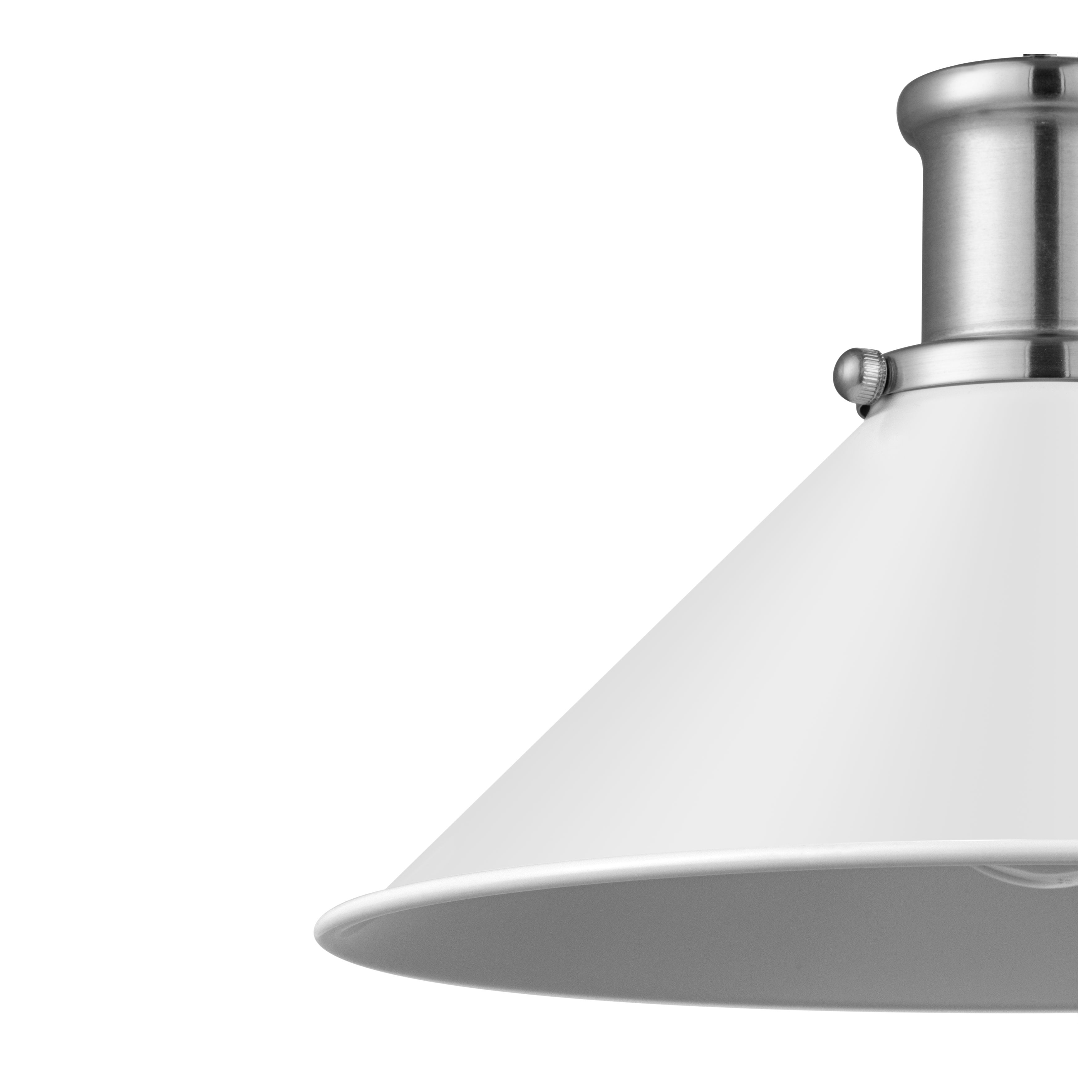 GoodHome Danvers White Coolie Cone Lamp shade (D)26cm