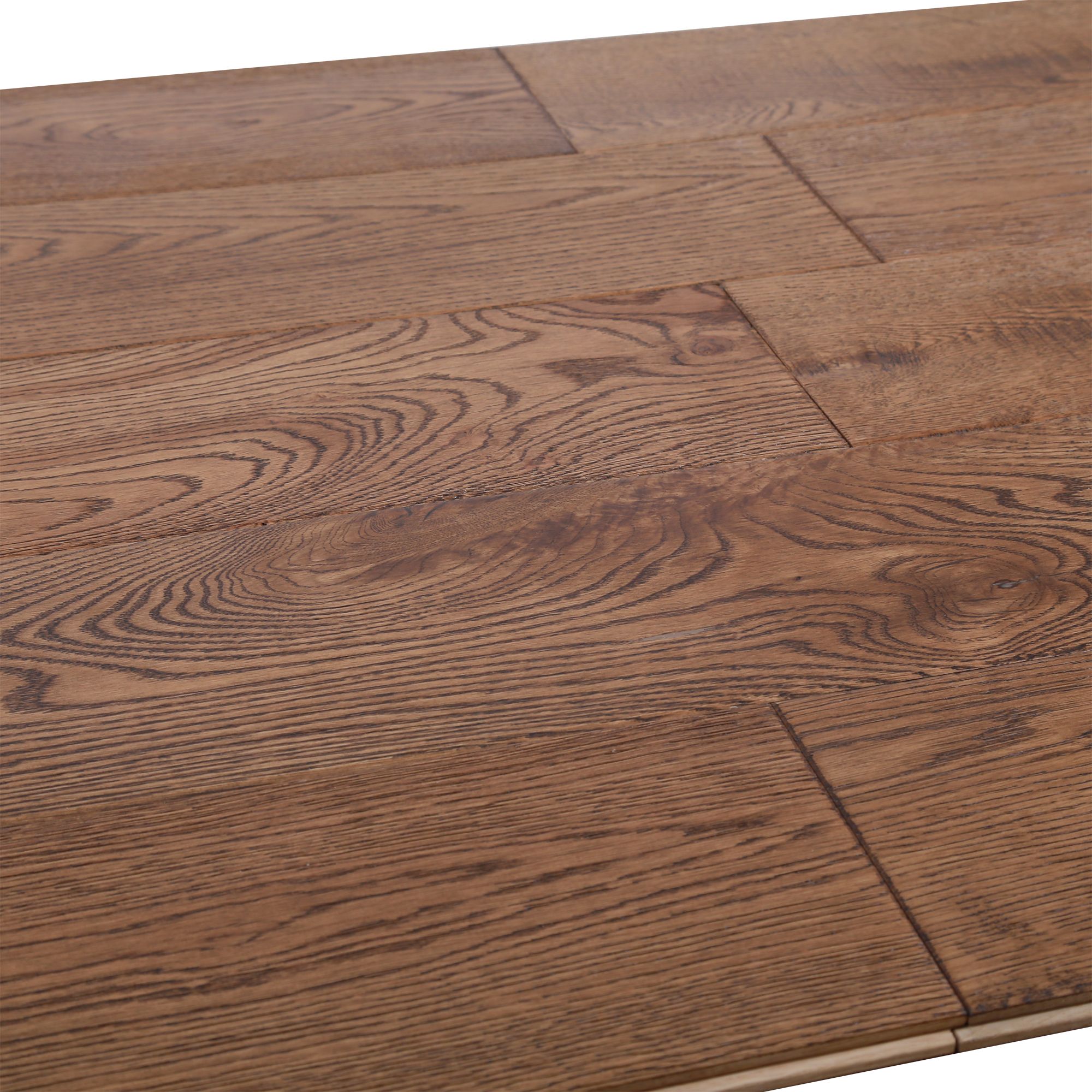 GoodHome Dark Natural Textured Oak Solid wood flooring Sample