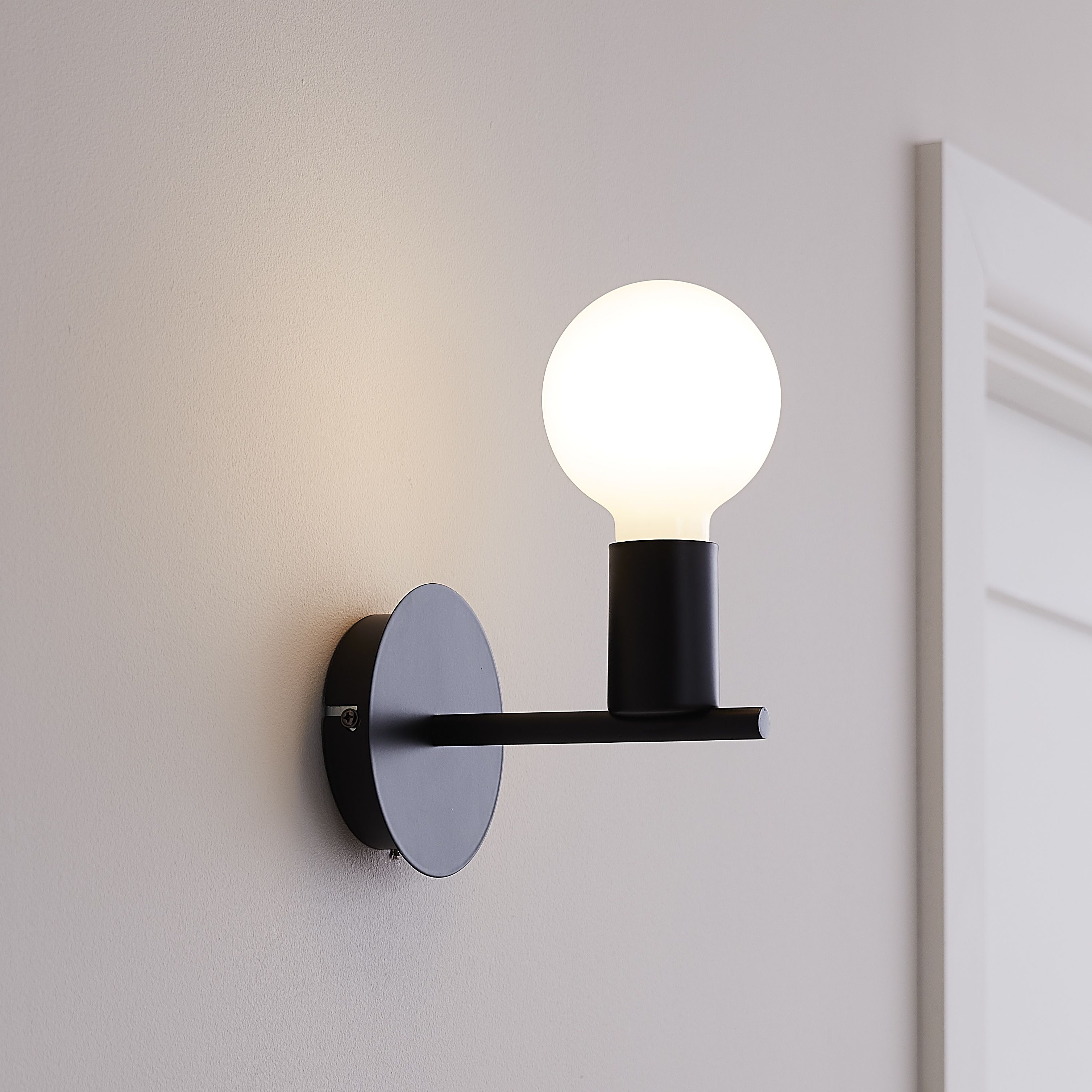 Black wall mount store light fixture