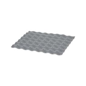 GoodHome Datil Anthracite Thermoplastic elastomers (TPE) Sink mat, (W)301mm