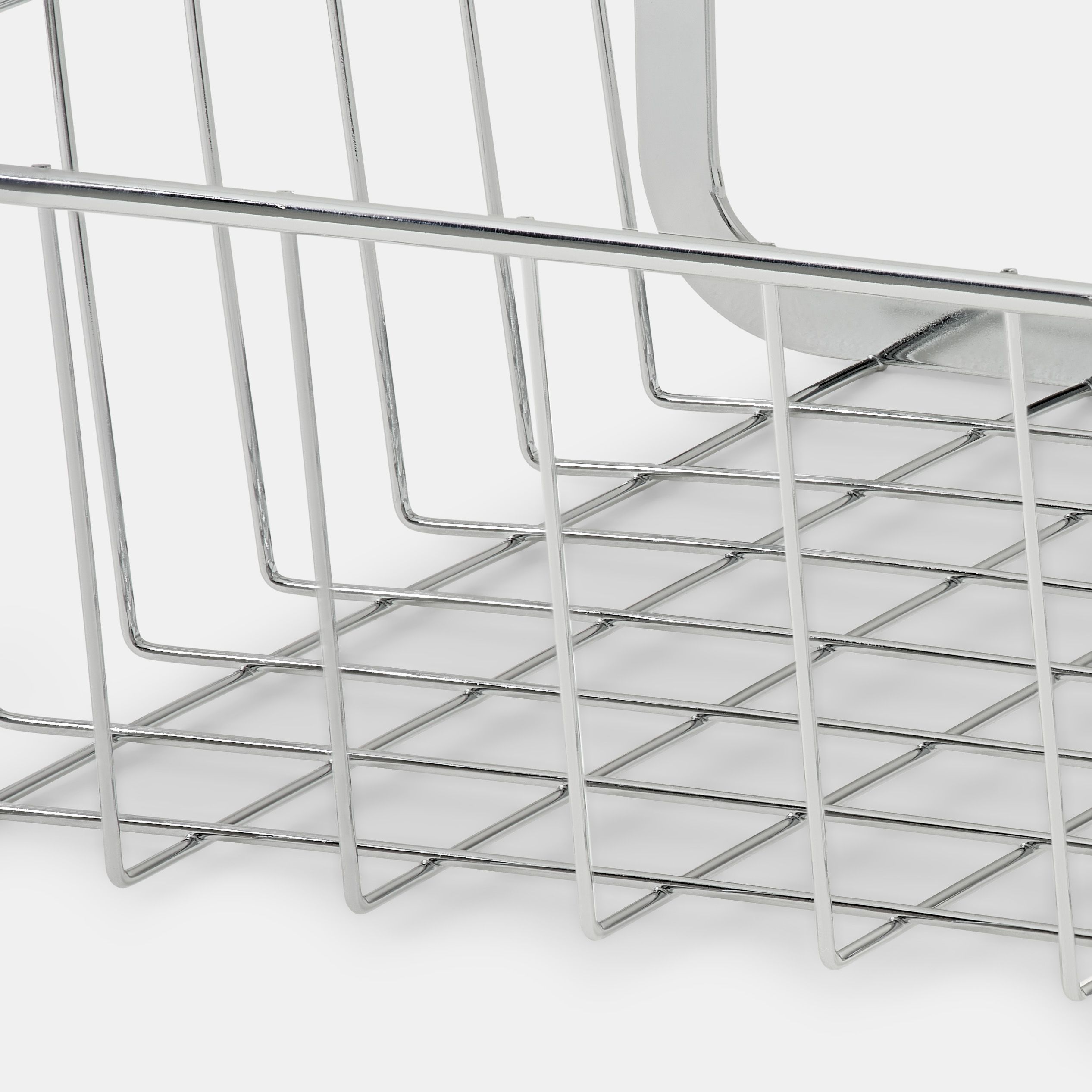 GoodHome Datil Chrome effect Non-magnetic Steel Shelving (L)400mm