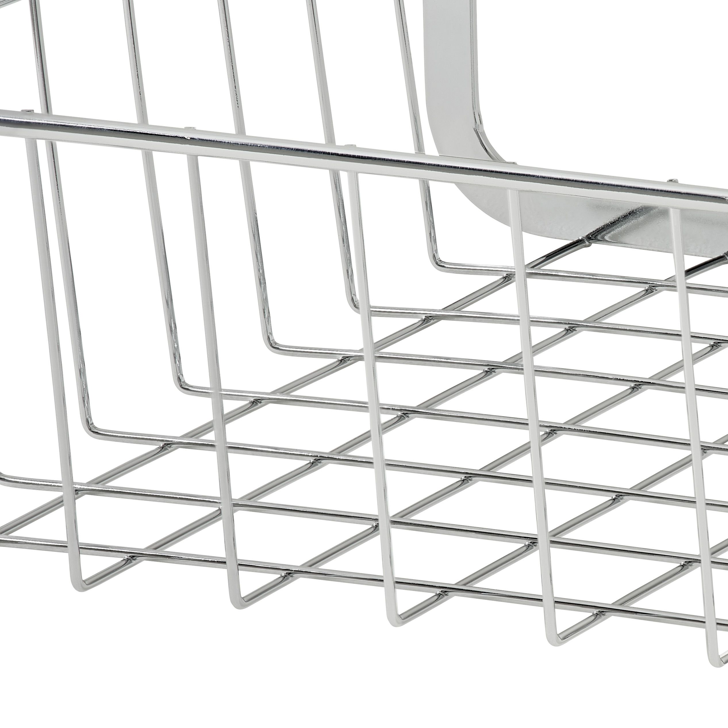 GoodHome Datil Chrome effect Non-magnetic Steel Shelving (L)400mm