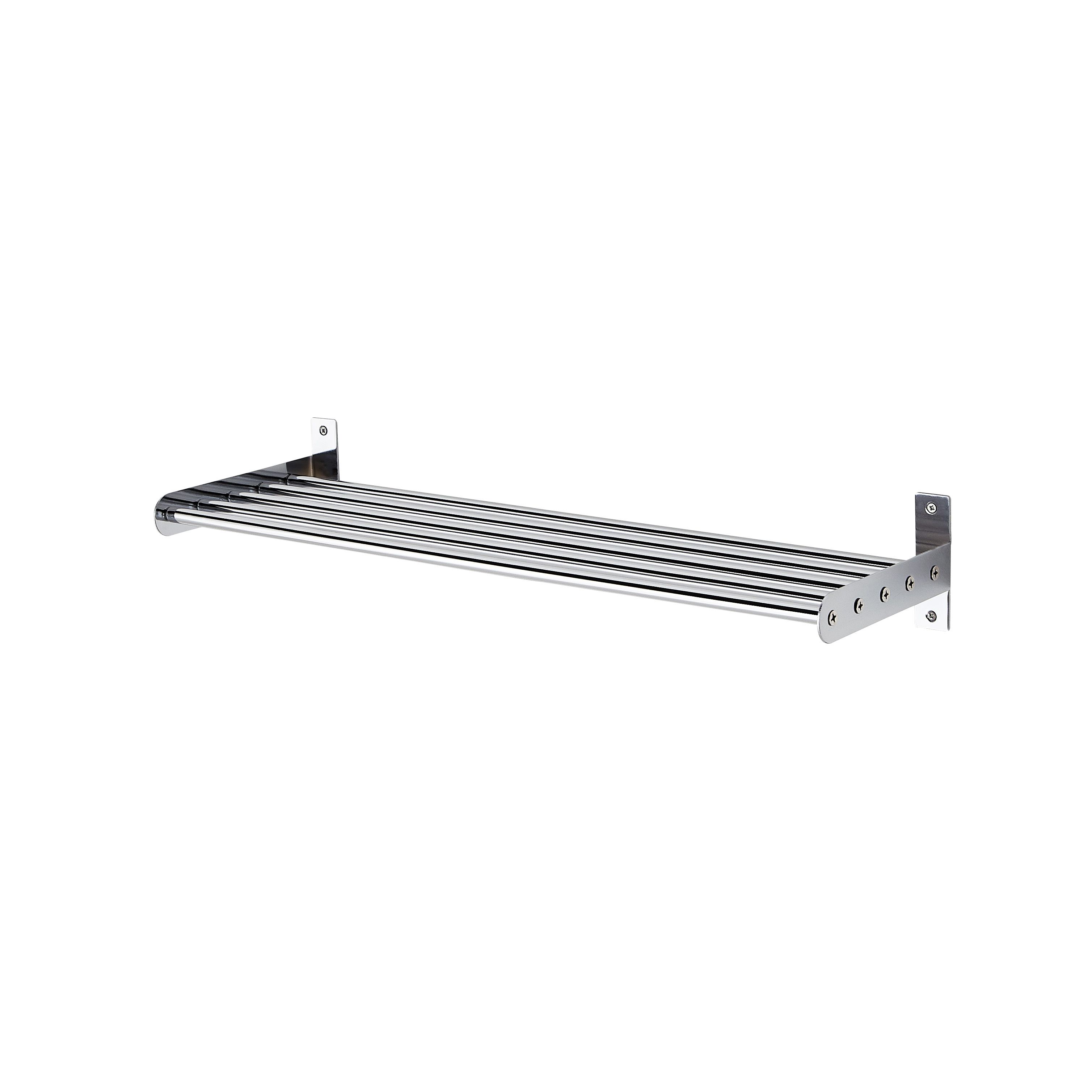 GoodHome Datil Chrome effect Non-magnetic Steel Wall organiser shelving