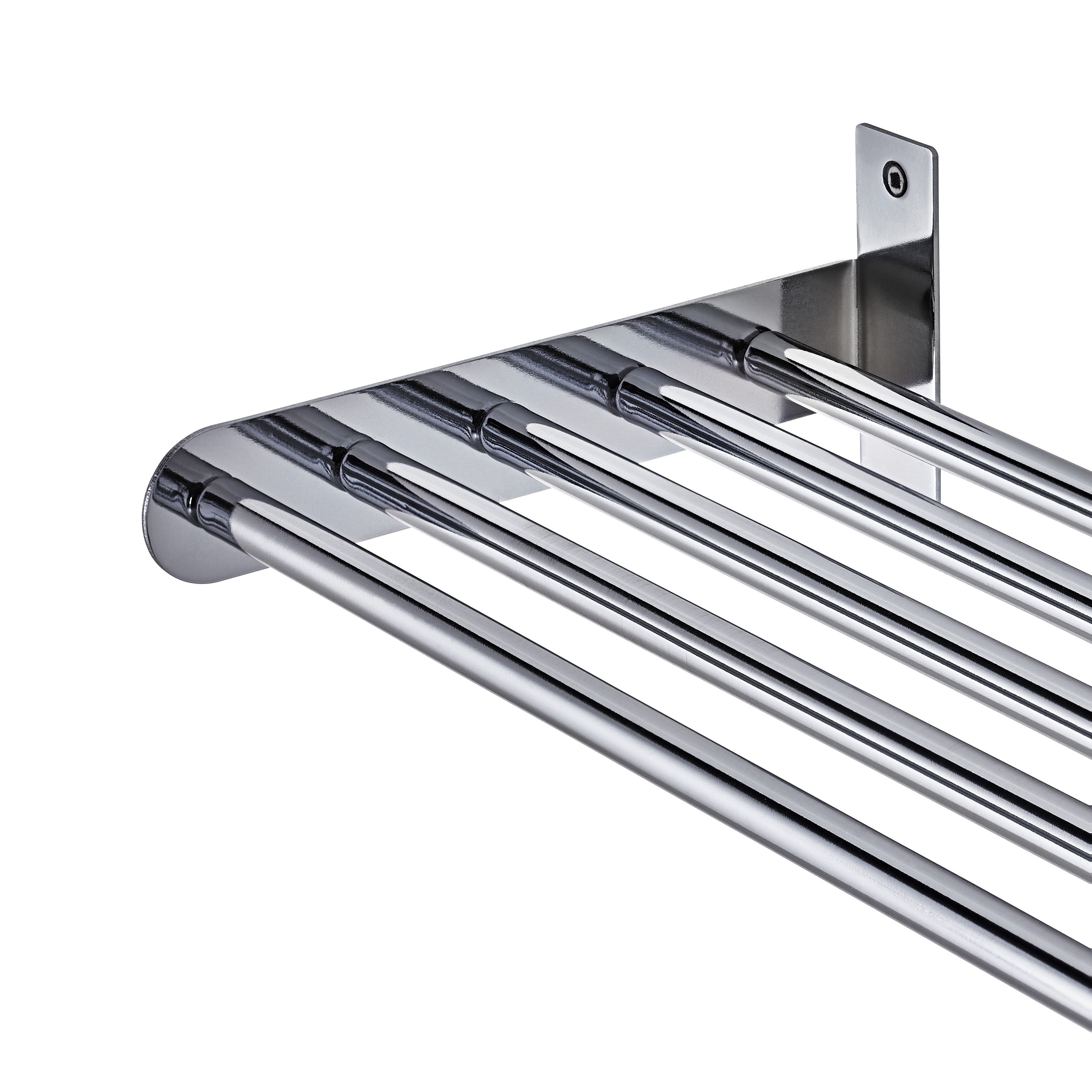 GoodHome Datil Chrome effect Non-magnetic Steel Wall organiser shelving