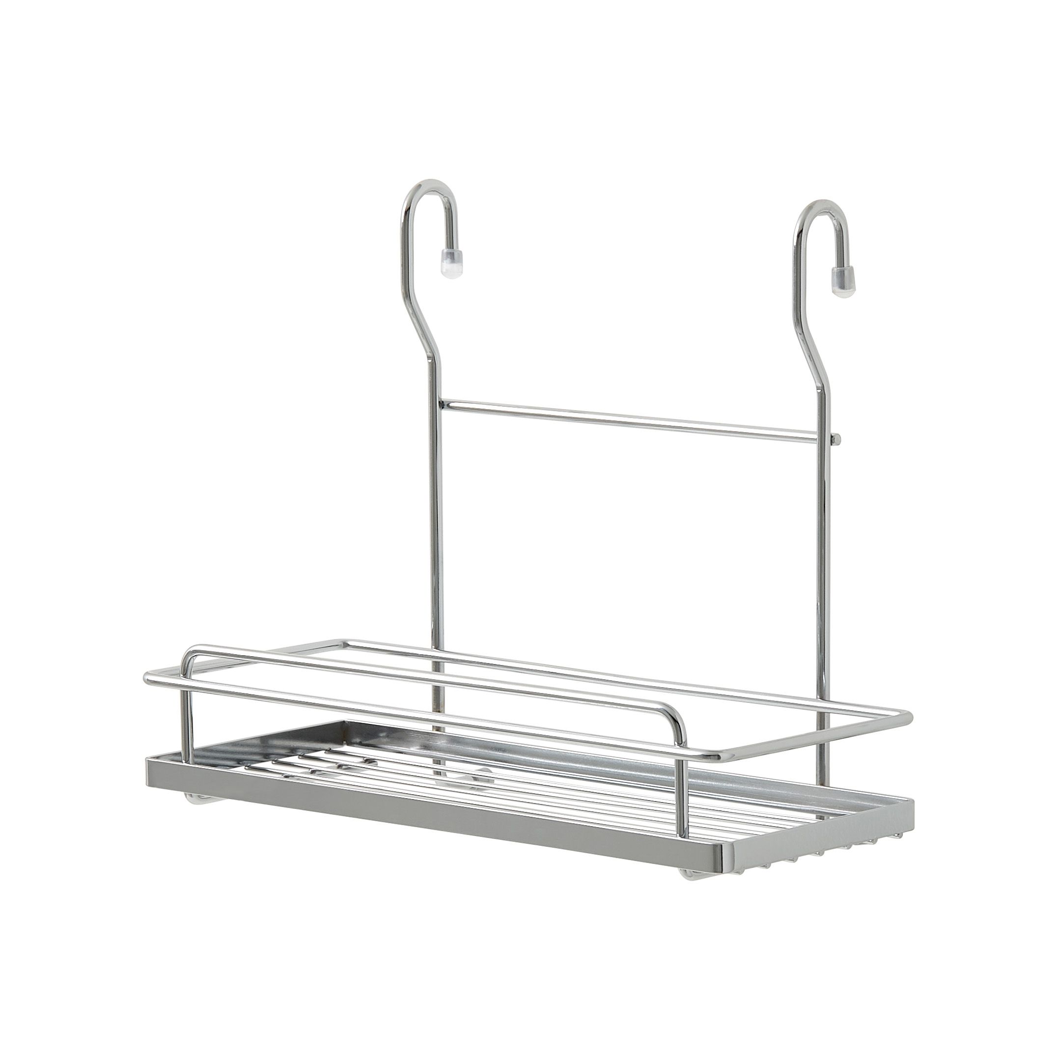 GoodHome Datil Chrome effect Non-magnetic Steel Wall organiser shelving