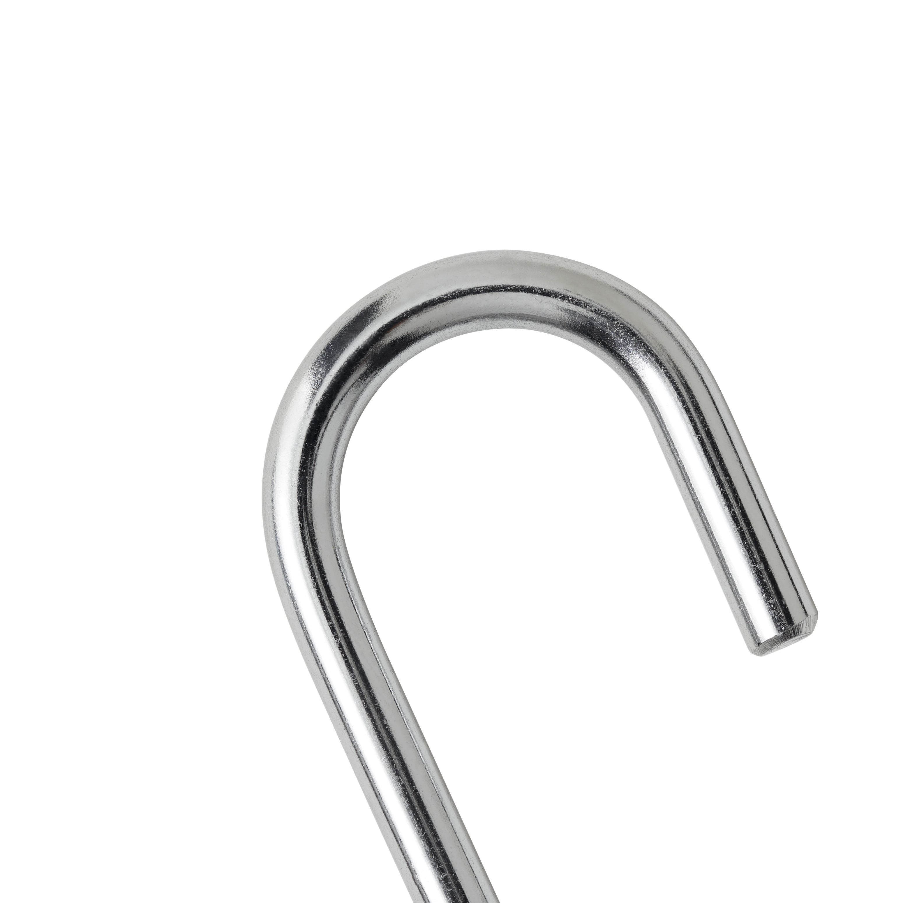 GoodHome Datil Chrome-plated Steel Single Storage hook, Pack of 6