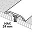 GoodHome DECOR 105 White Concrete effect Threshold (L)93cm