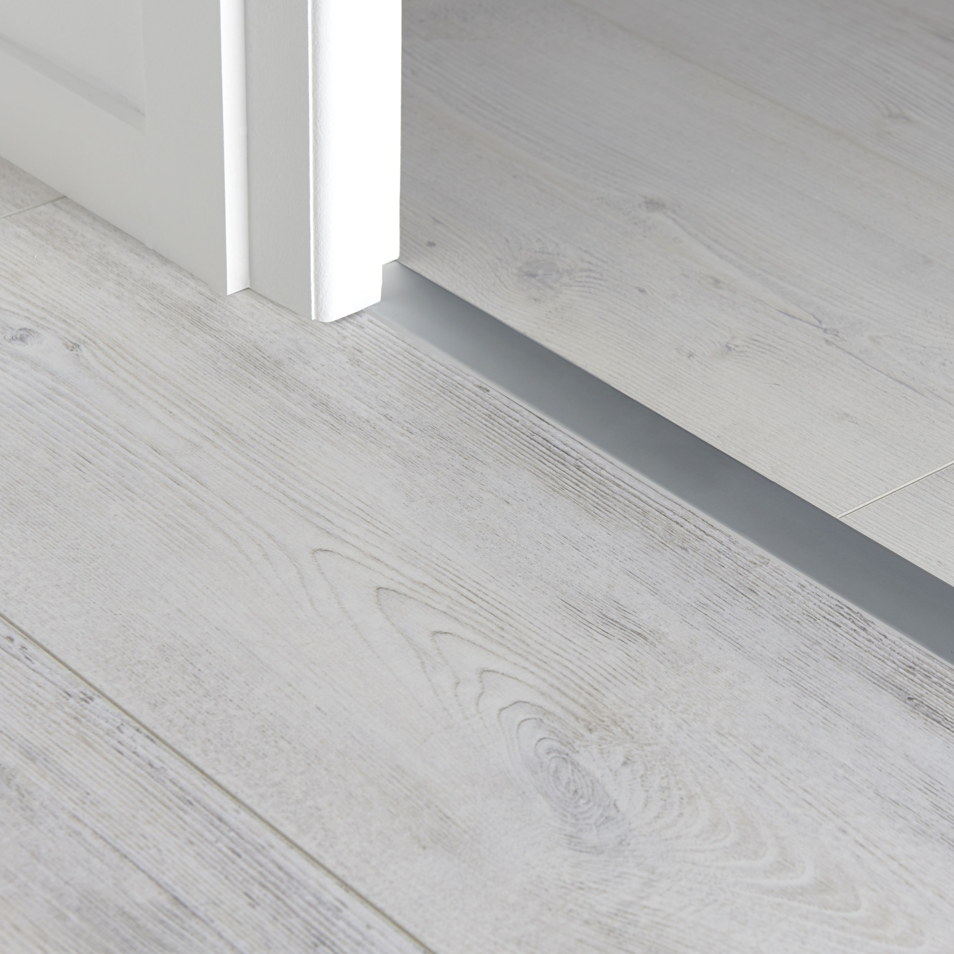 GoodHome DECOR 15 Silver effect Threshold (L)180cm