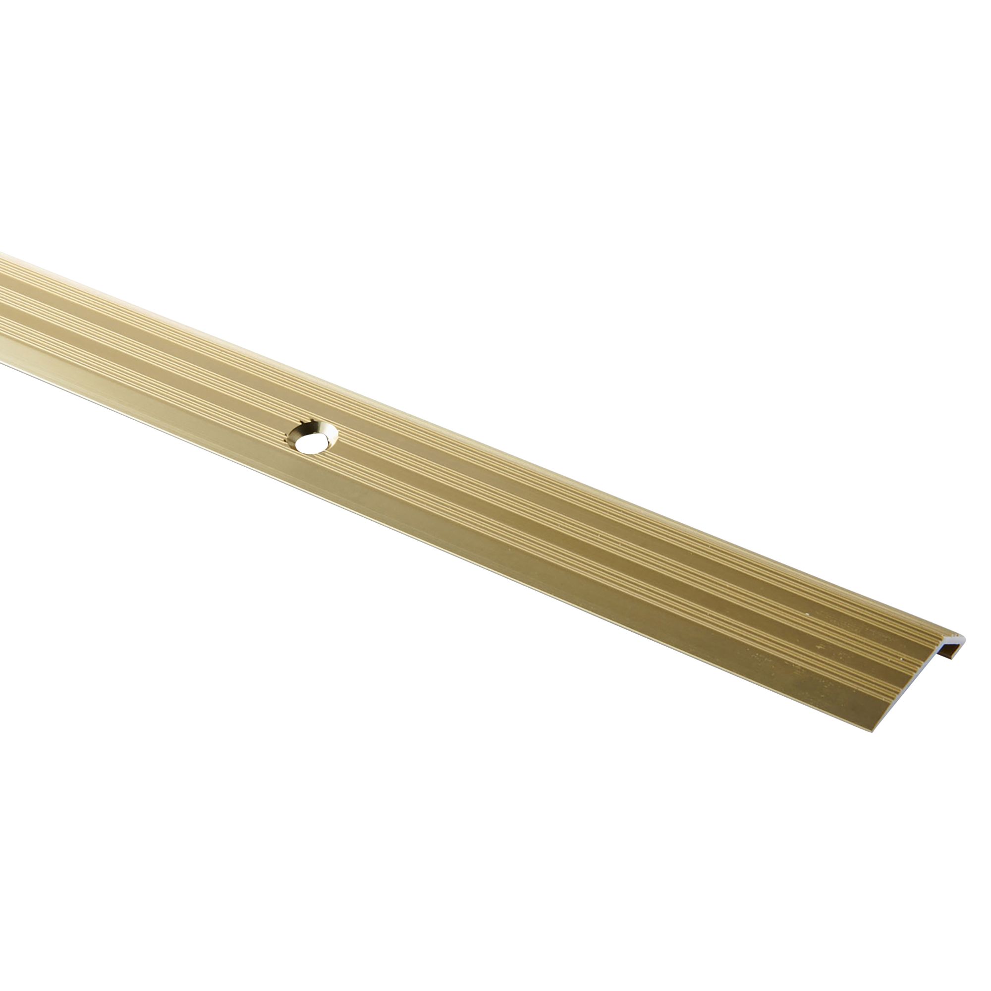 GoodHome DECOR 30 Gold effect Vinyl flooring edging strip (L)93cm