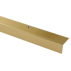 GoodHome DECOR 35 Gold effect Step protector, 180cm