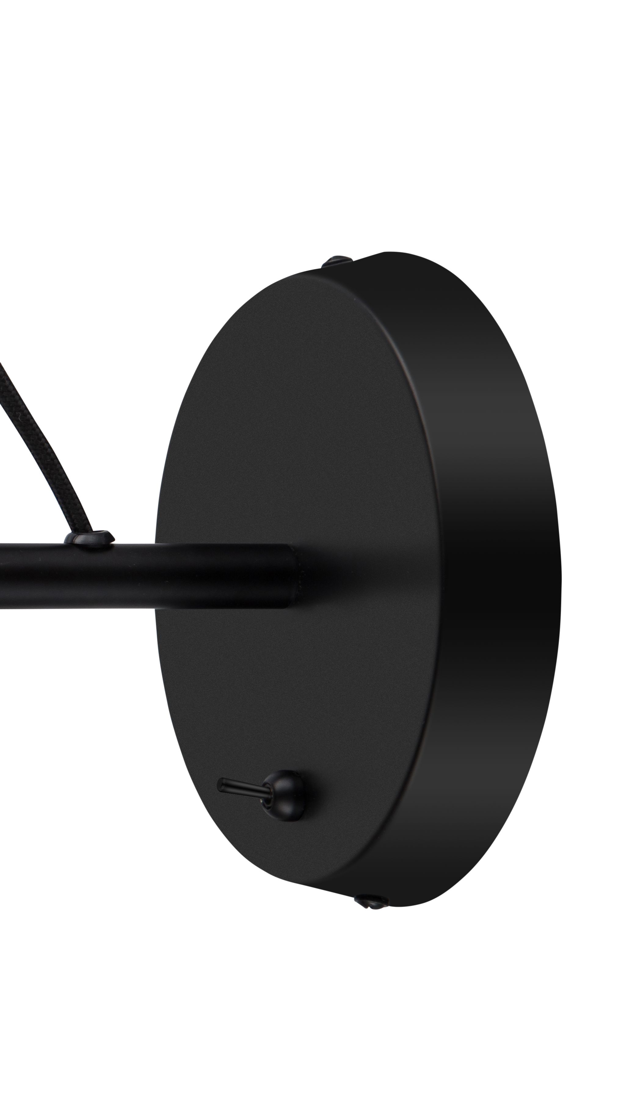 GoodHome Delagoa Matt Black & Gold Antique brass effect Wired LED Wall light