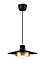 GoodHome Delagoa Round Matt Black & Gold LED Pendant ceiling light, (Dia)380mm