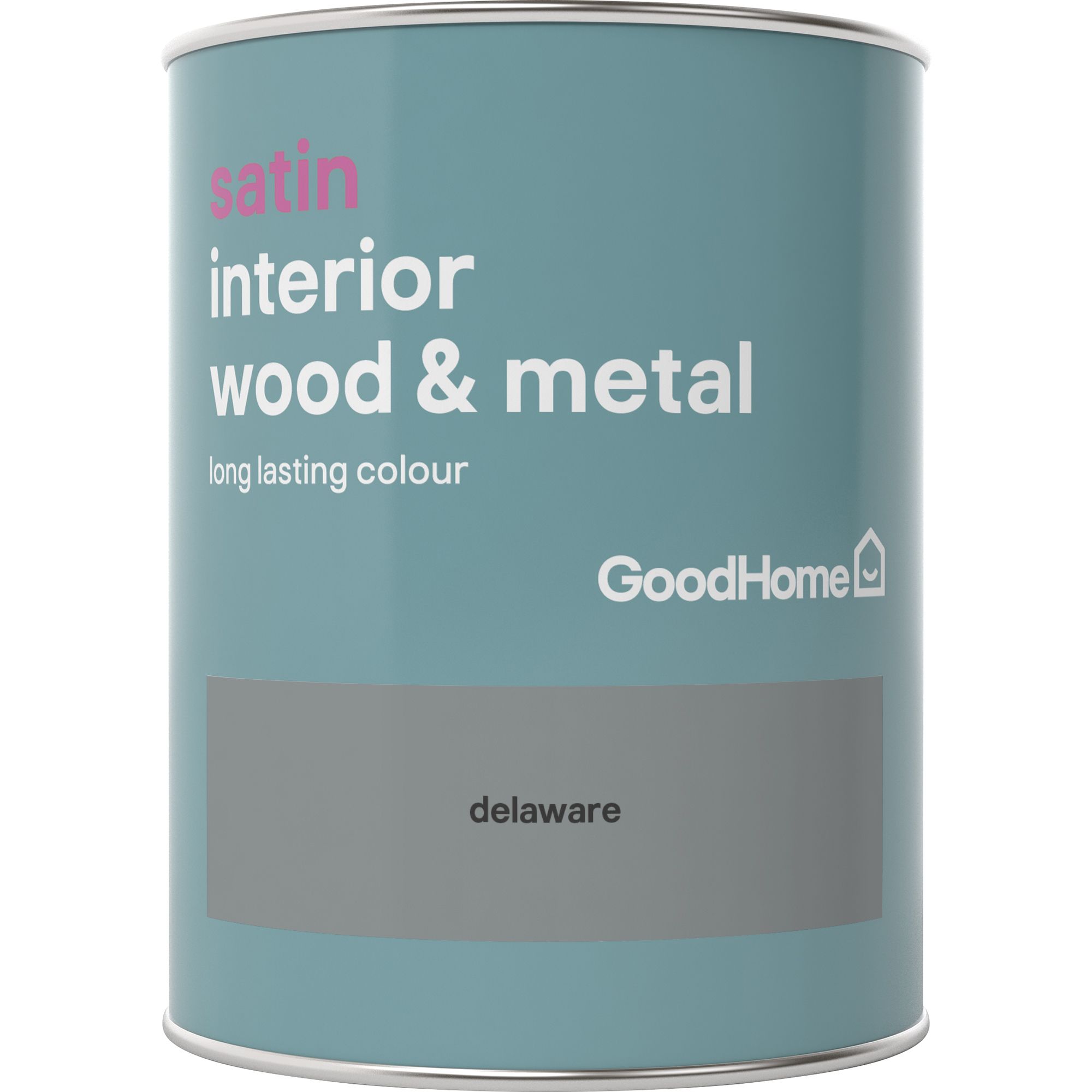 GoodHome Delaware Satin Metal & wood paint, 750ml