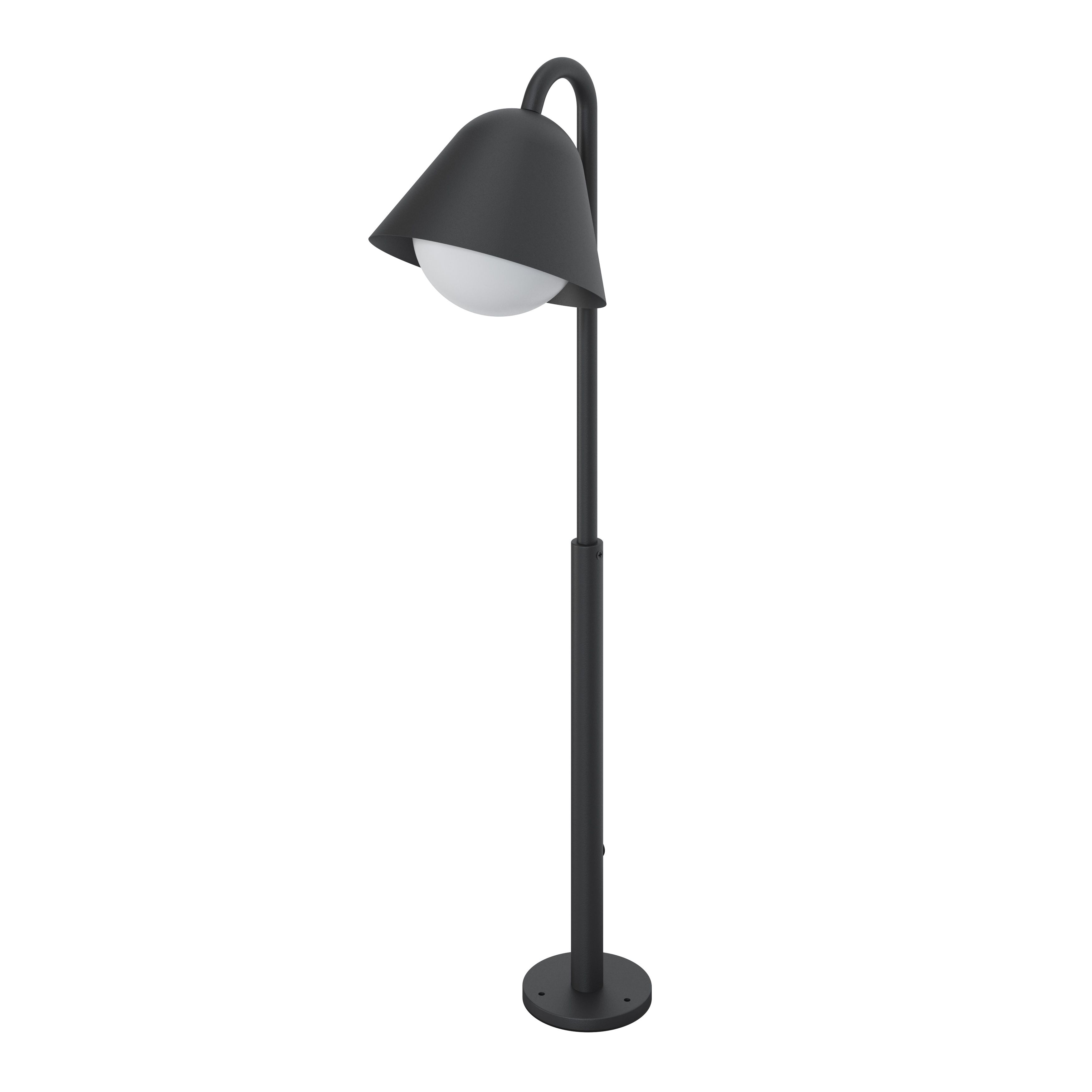 GoodHome Denar Dark grey Mains-powered 1 lamp Integrated LED Outdoor Post light (H)730mm