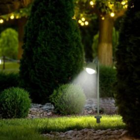 GoodHome Denar Matt Green LED Outdoor Stake light (D)120mm