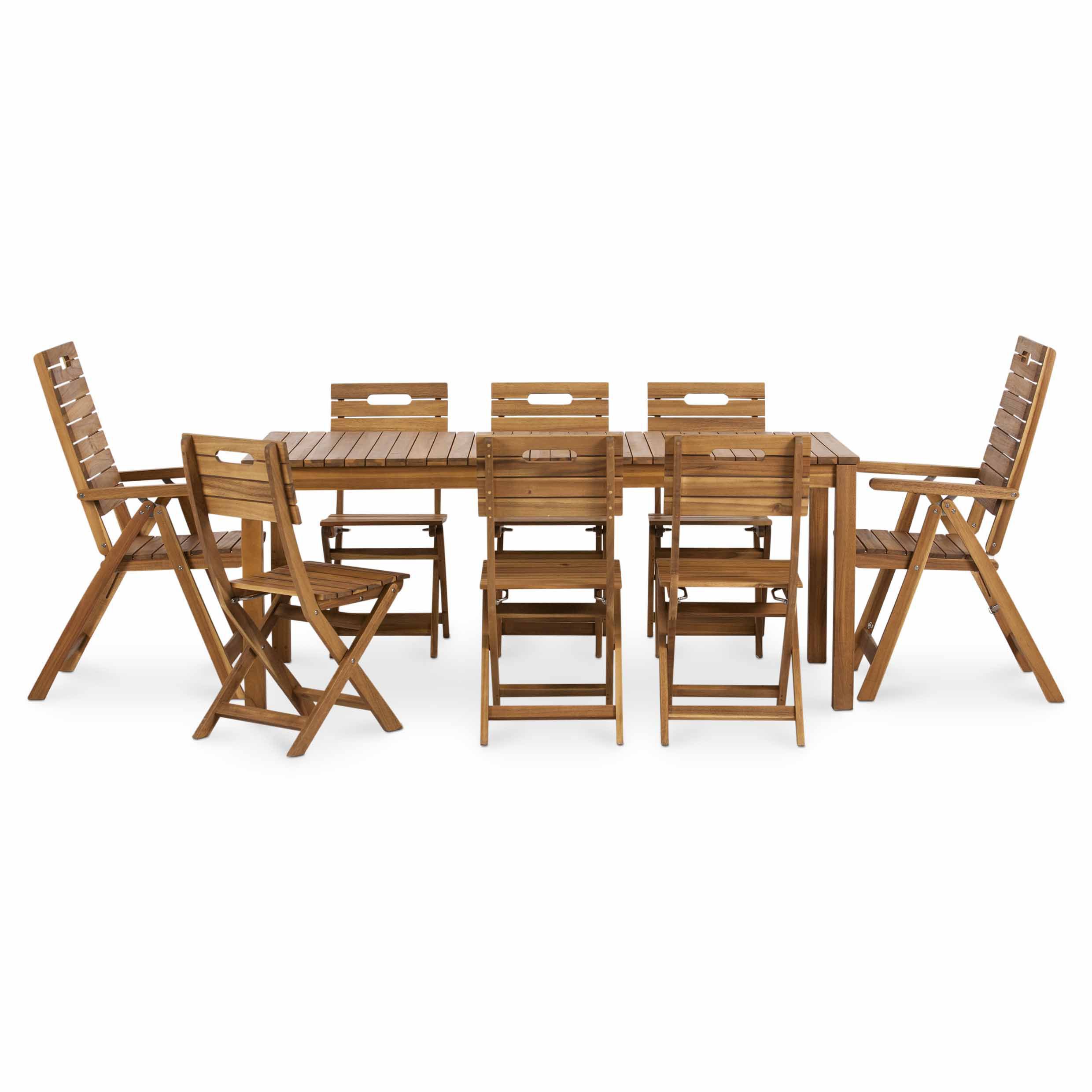 Denia wooden 4 seater deals coffee set